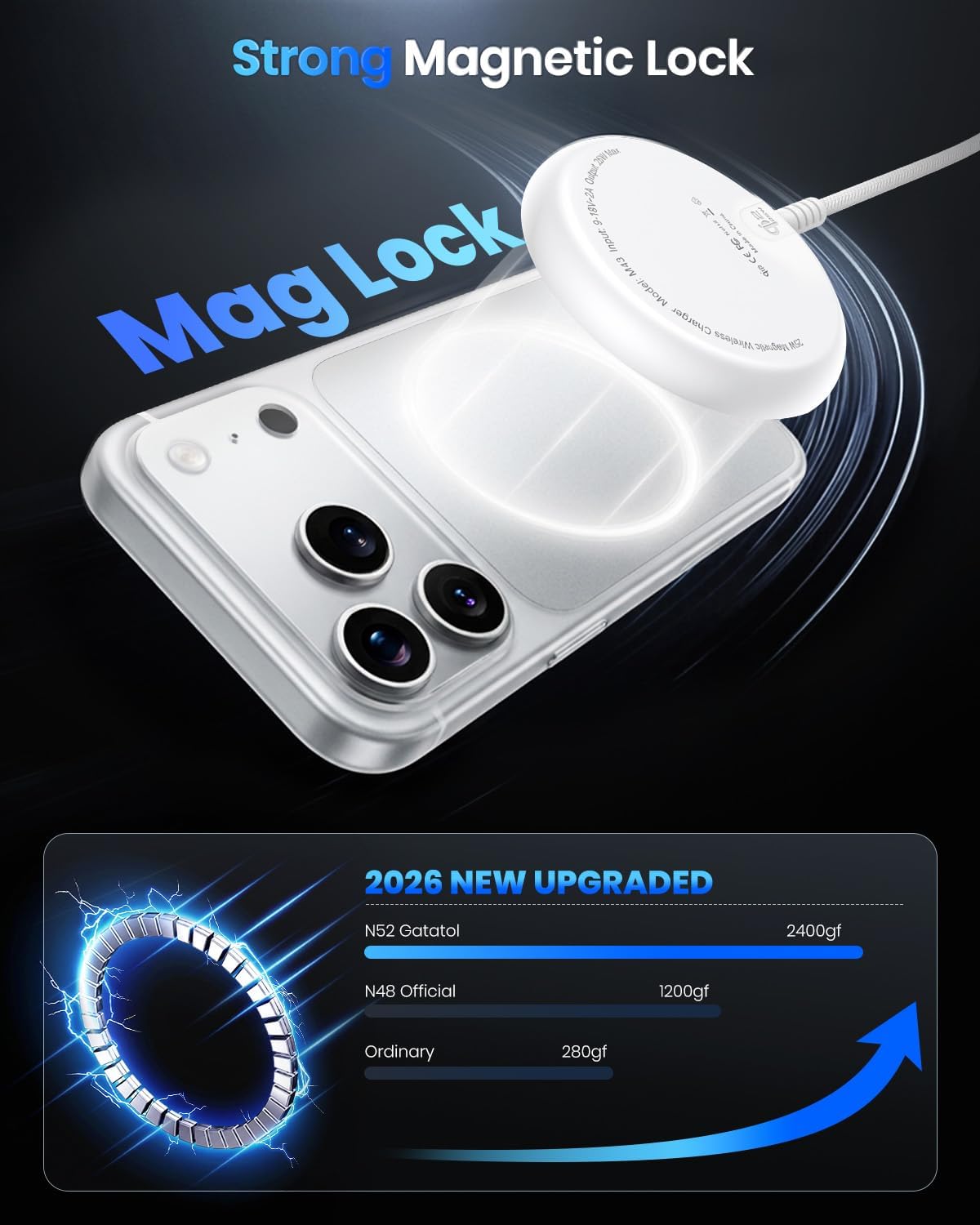 Thumbnail 4 de Qi2 25W Magnetic Wireless Charger with 30W Adapter – Fast, MagSafe‑Compatible Charging Pad