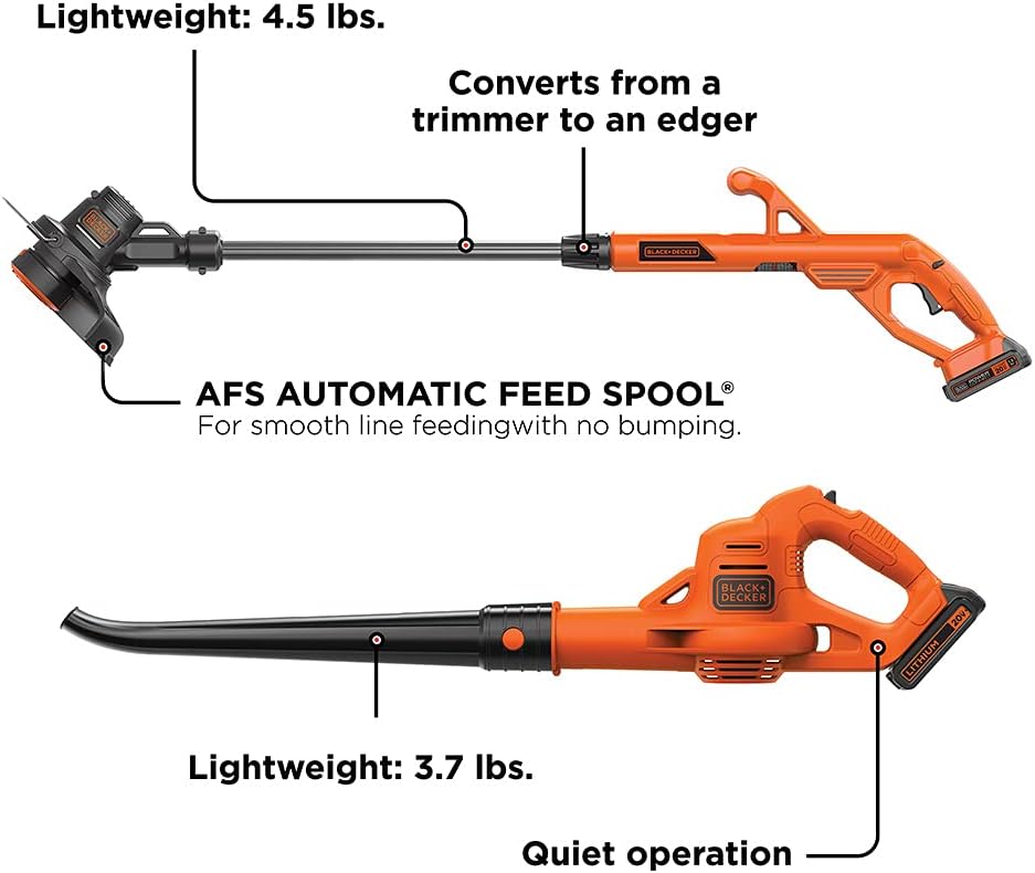 Detalle de BLACK+DECKER String Trimmer and Sweeper Combo Kit LCC221-CA