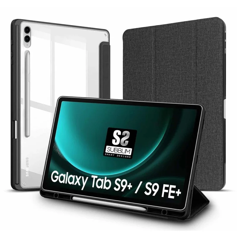 Detalle de Sublim Clear Shock Case Negra para Samsung Galaxy Tab S9+/S9 FE+ 12,4