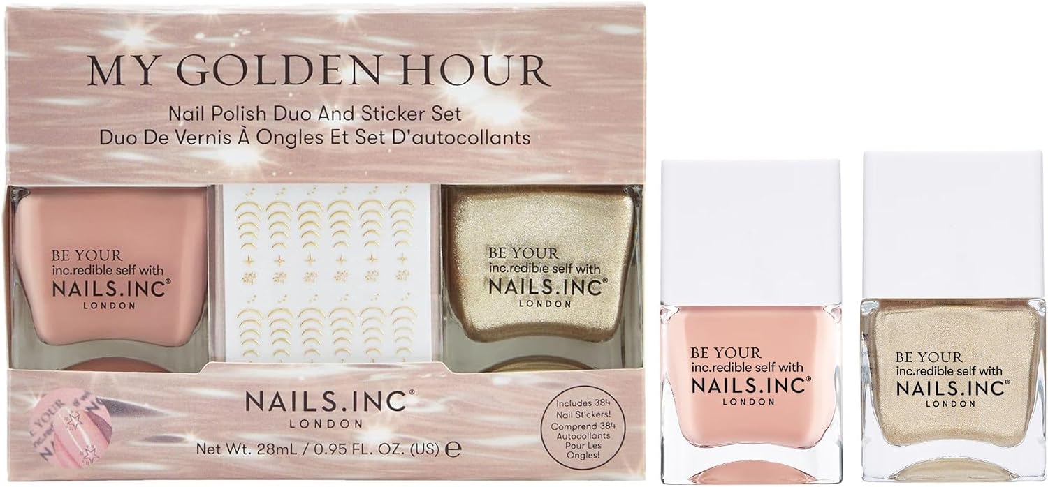 Thumbnail 6 de Nails.INC 45 Second Speedy Gloss Main Character Moment Nail Polish Duo – Quick Dry, Iridescent Glitter Shades