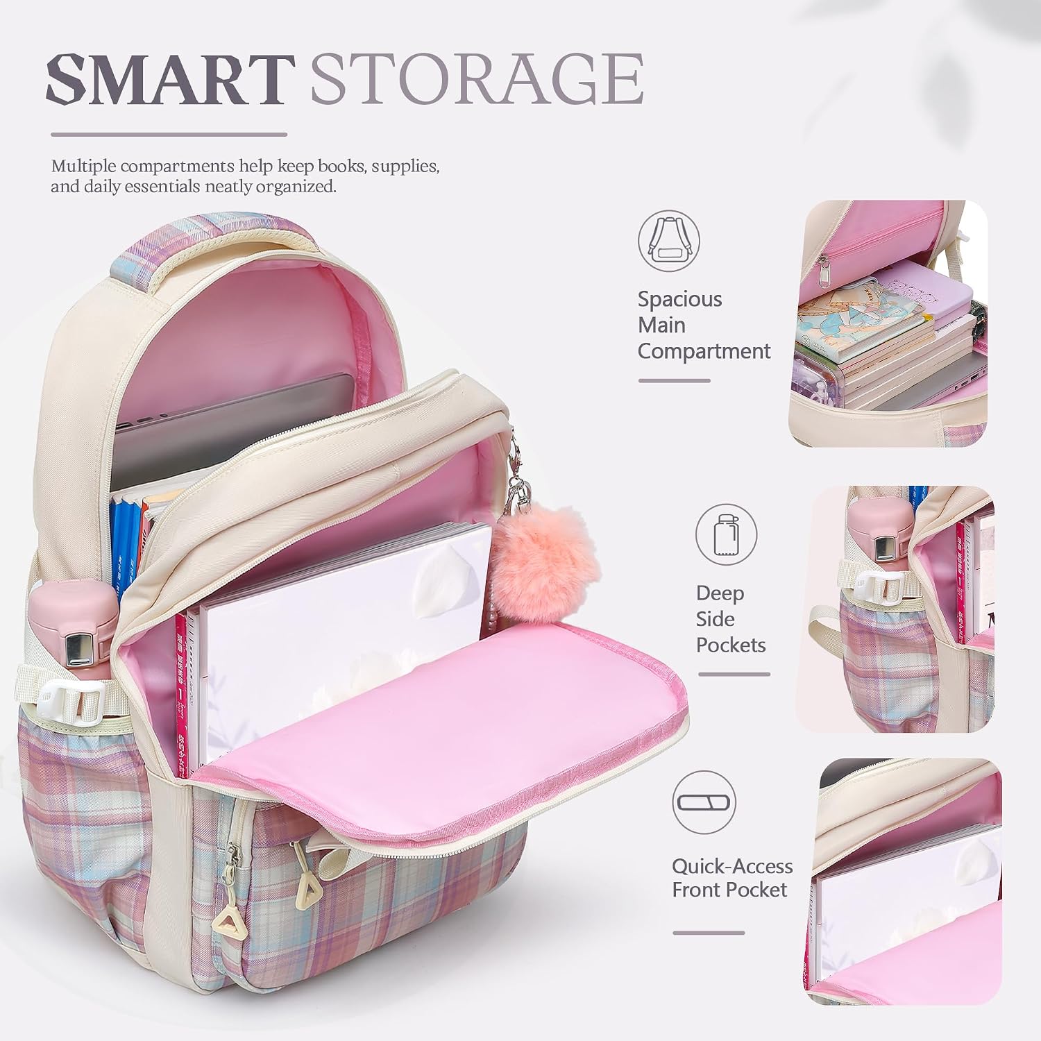 Detalle 2 de Alrisg Girls School Backpack Set