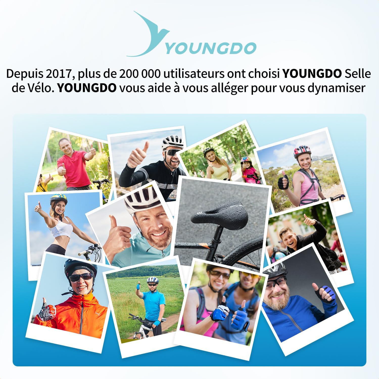 Thumbnail 6 de Selle de Vélo Ultra Confort YOUNGDO – Étanche, Ergonomique et Respirante