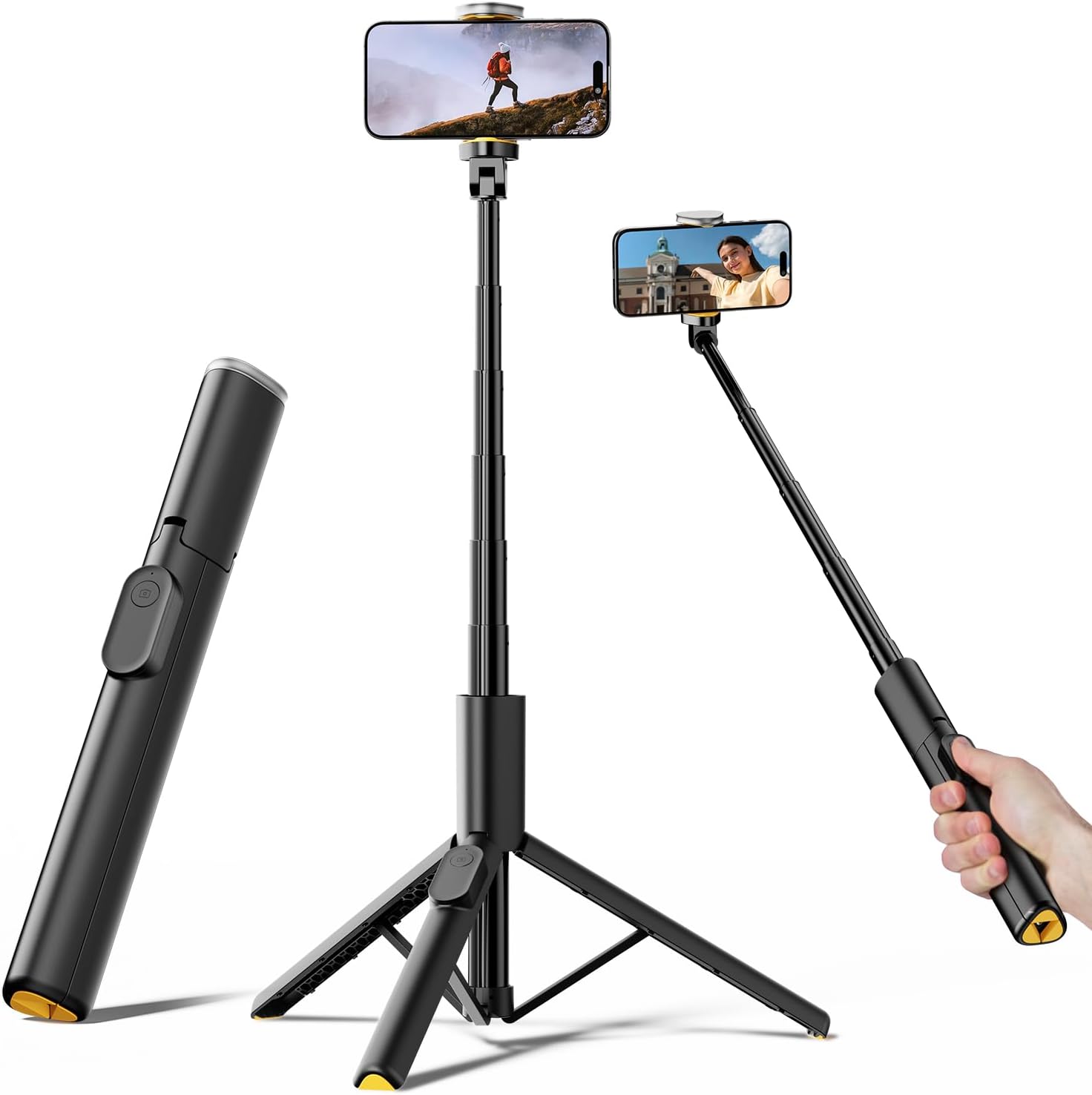 Detalle de TODI TDST04BKUS Selfie Stick Tripod with Wireless Remote, 59-Inch Reach