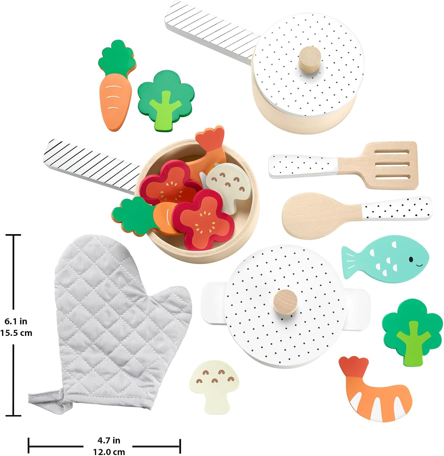 Detalle de Fisher-Price Set in legno Cuciniamo Insieme – Playset cucina in legno, 19 pezzi