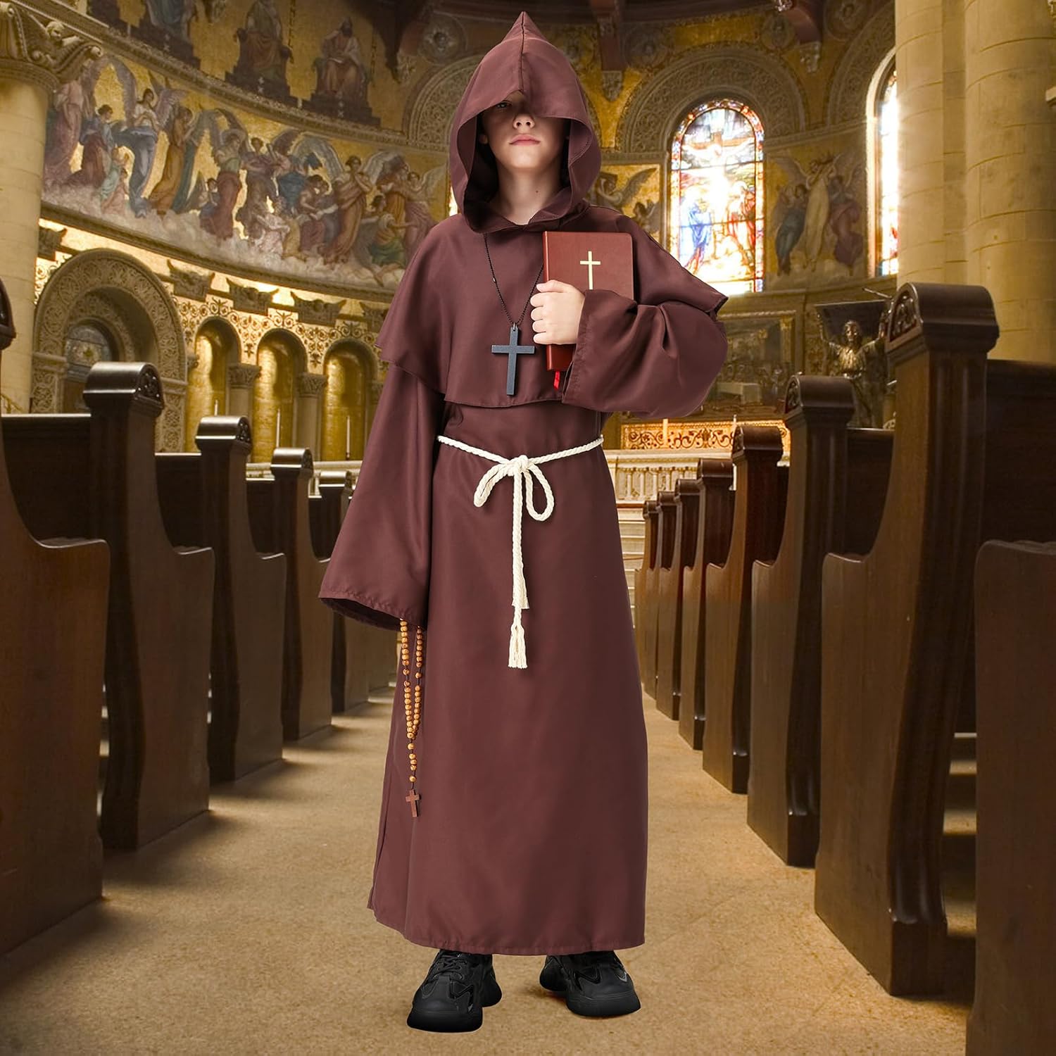 Thumbnail 4 de Lozzzyo Disfraz Monje Niño 140 cm