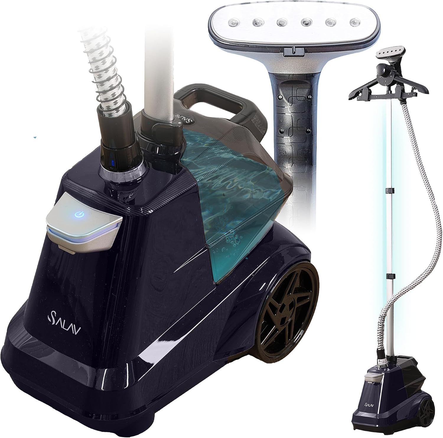 Detalle de SALAV X3A Commercial Full-Size Garment Steamer, 3 L Tank, Foot Pedal