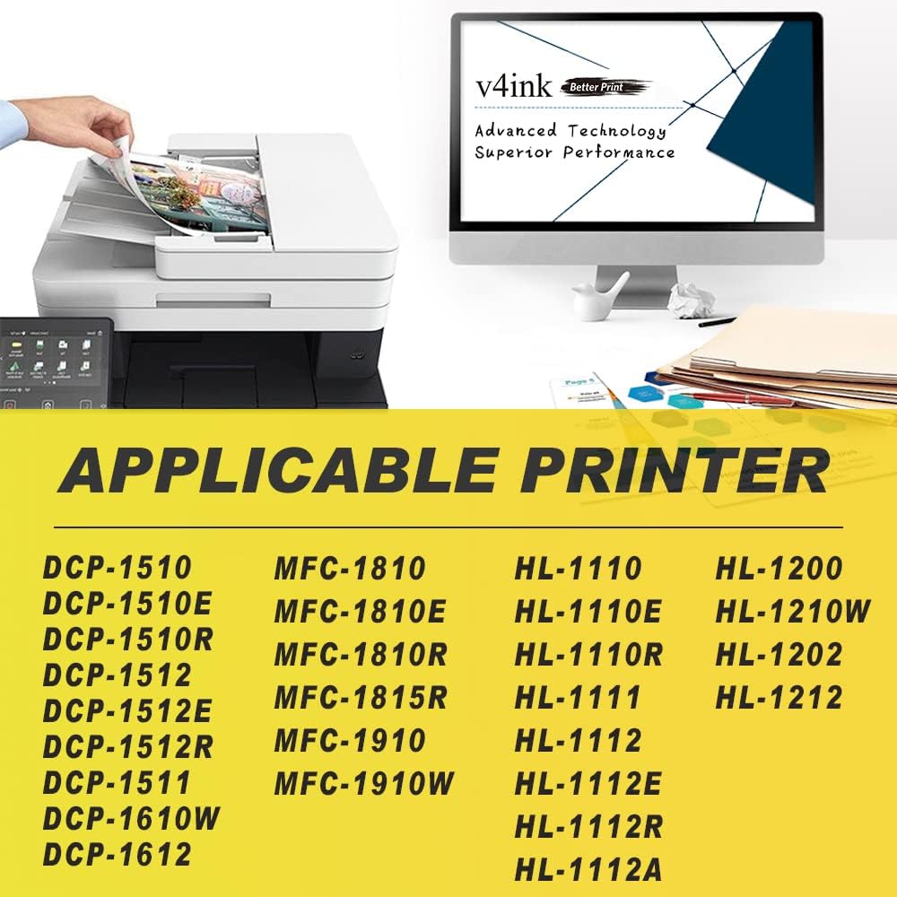 Detalle 2 de v4ink Compatible Brother TN1050 Toner Cartridge for Brother Mono Laser Printers