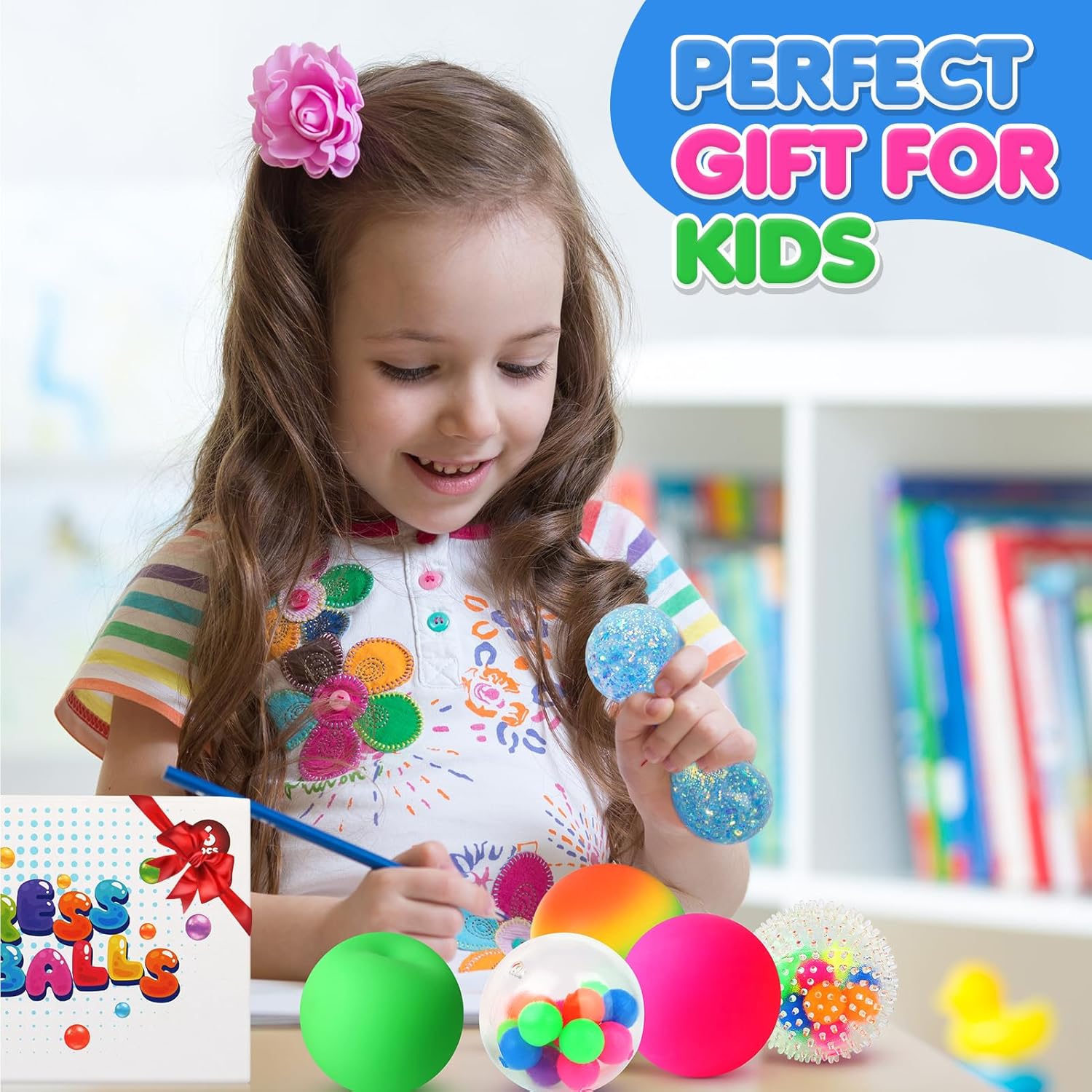 Thumbnail 6 de 6 Set Squishy Sensory Stress Balls for Adults: Calming Fidget Toys to Relieve Anxiety and Improve Focus