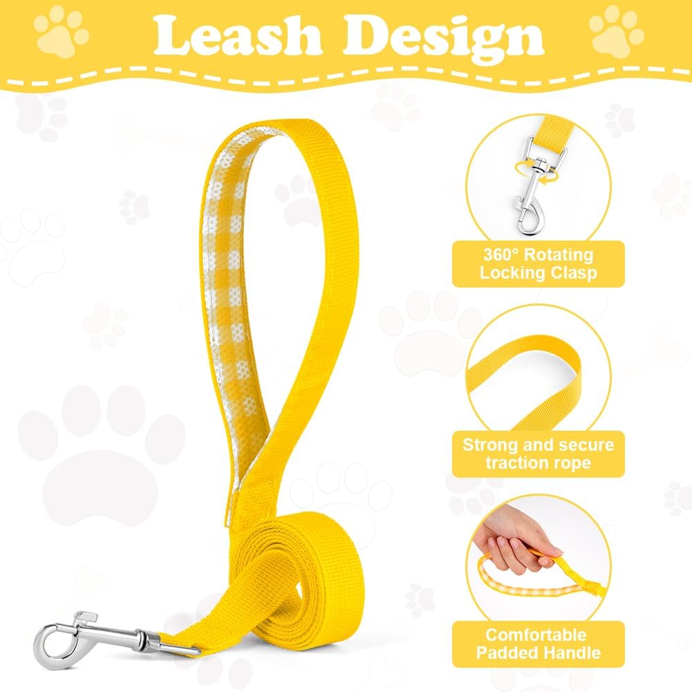 Thumbnail 3 de OFFCUP Dog Harness and Leash Set, Soft Mesh Reflective Breathable Dog Harness, No Pull Adjustable Easy Walk Lightweight Puppy Cat Vest Harnesses for Small Dogs Cats Puppies (Yellow, XS)