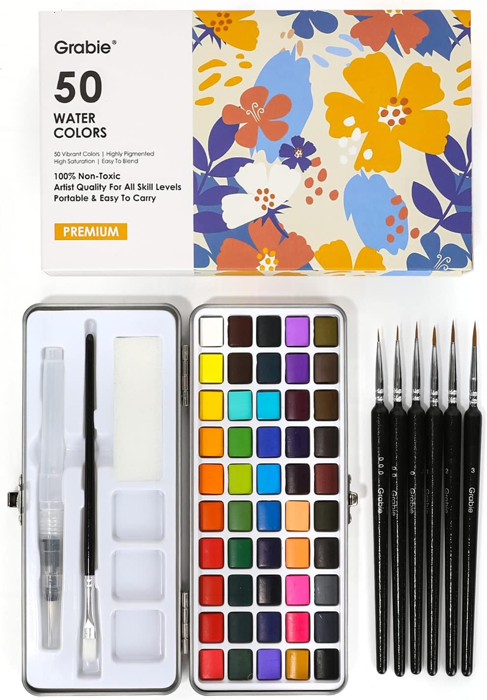 Thumbnail 6 de Aquarellfarben-Set (56 Farben) mit Detailpinseln – für Malen, Skizzen & unterwegs