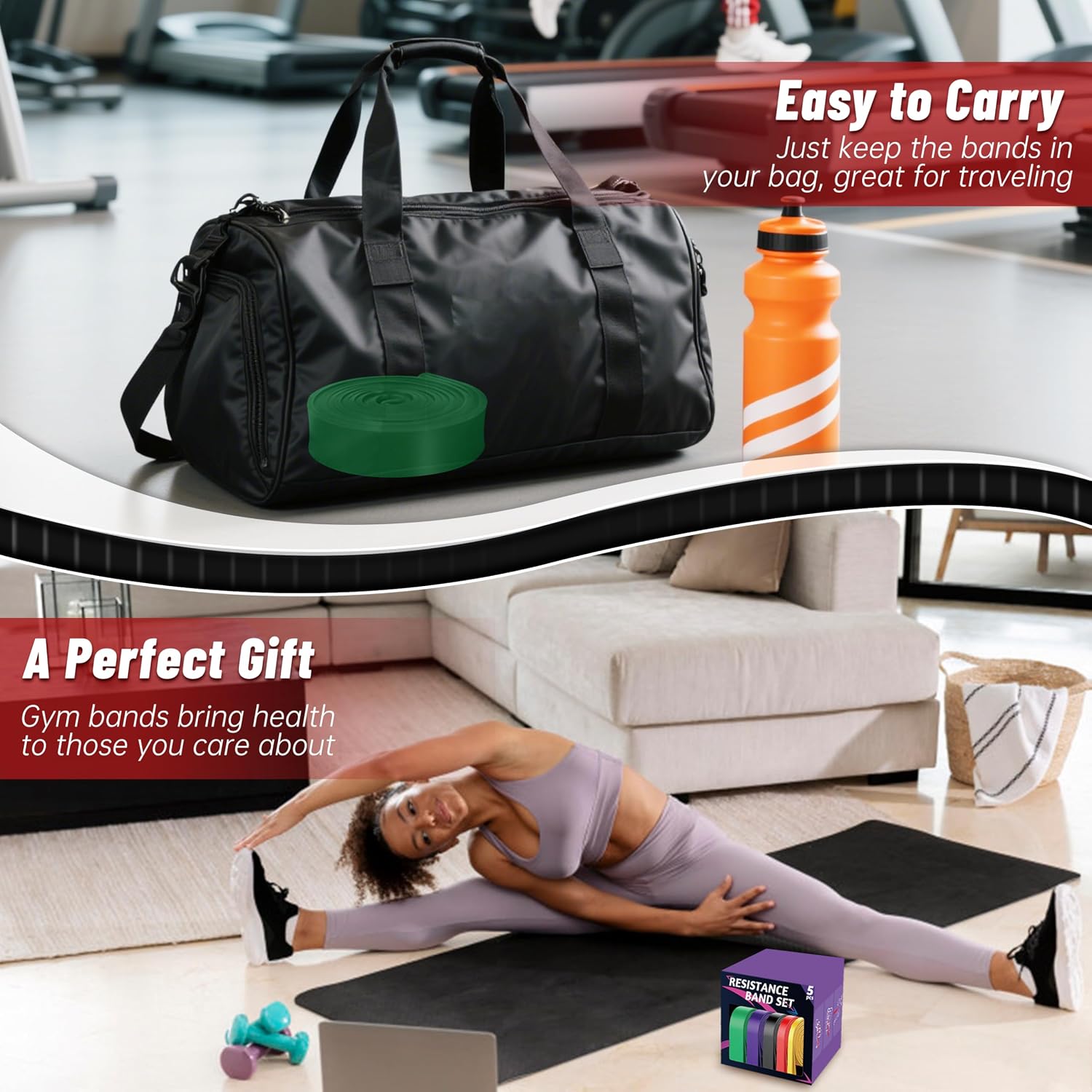 Thumbnail 6 de Pull Up Assistance Bands – 5-Set Resistance Bands for Full-Body Training
