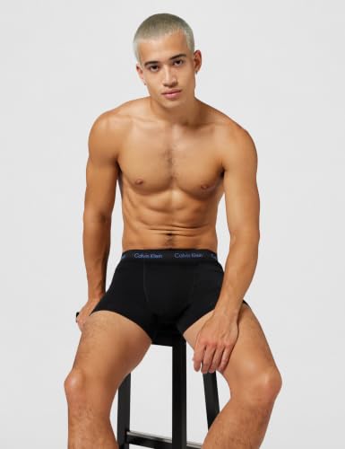 Detalle de Calvin Klein Men’s 3-Pack Trunks, Cotton-Stretch, Grey, Size M