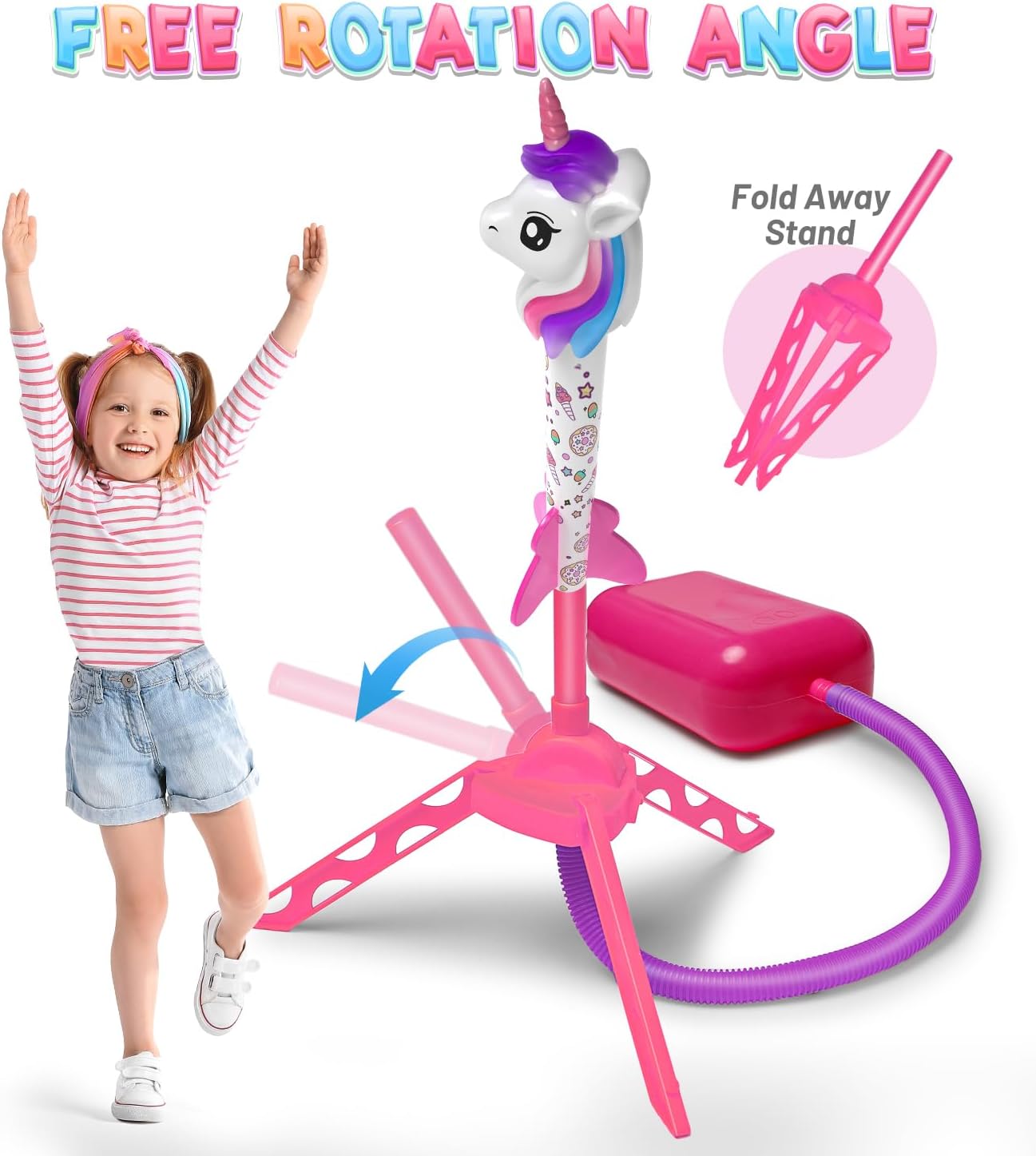 Thumbnail 3 de Beefunni Unicorn Rocket Launcher for Kids: 4 Unicorn Rockets, All-Weather Indoor/Outdoor Fun