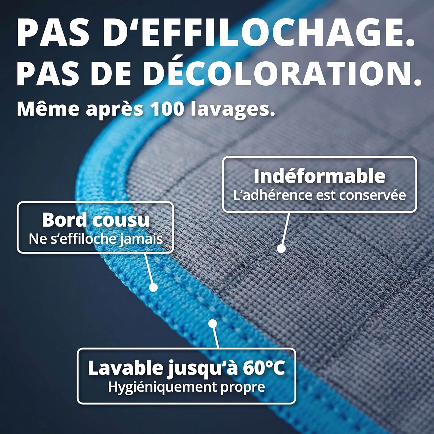 Detalle de LICARGO Chiffon Microfibre Carbone Lot de 4 – Lavettes anti-traces pour pare-brise et vitres (50x40 cm)