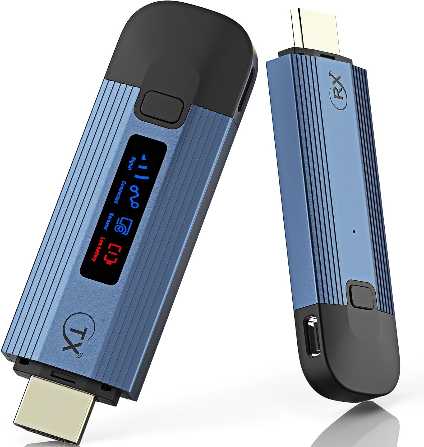 Wireless HDMI Transmitter & Receiver 4K: Plug & Play, Metal Build with LED Display