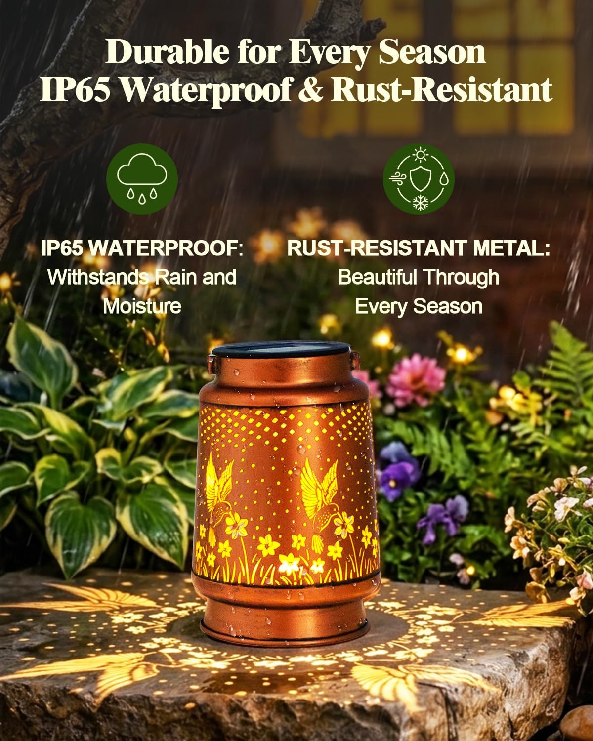 Thumbnail 4 de DIBIEECN Solar Lantern, Metal