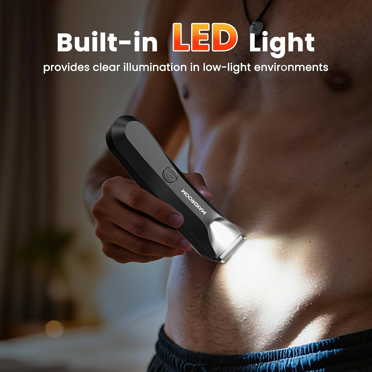Thumbnail 6 de MAXGROOM M-9087-BK Body & Pubic Hair Trimmer, IPX7 Waterproof with LED