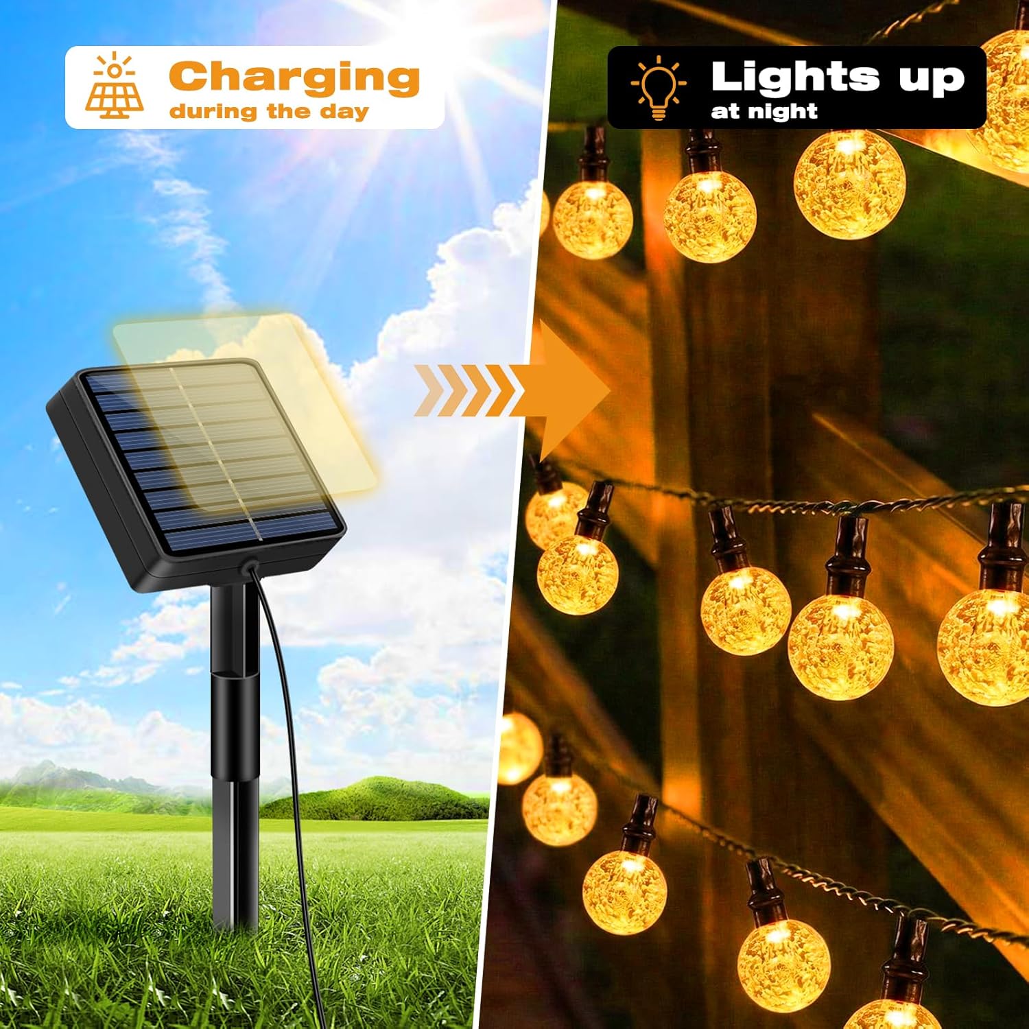 Thumbnail 1 de litogo Solar Lichterkette Außen 15 m