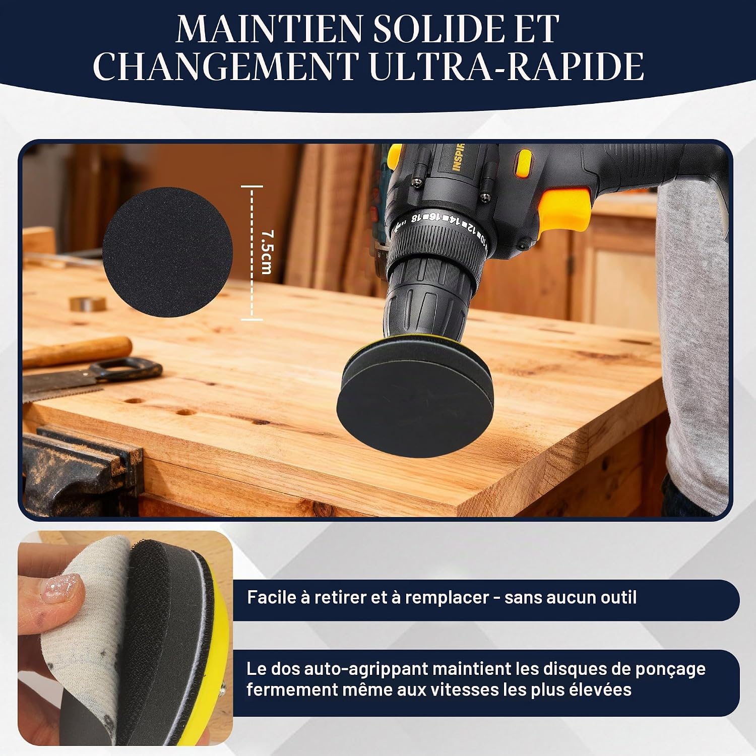 Detalle de DUBUOZA 145 Kit Renovation Phare Voiture – Ensemble complet pour ponçage et polissage