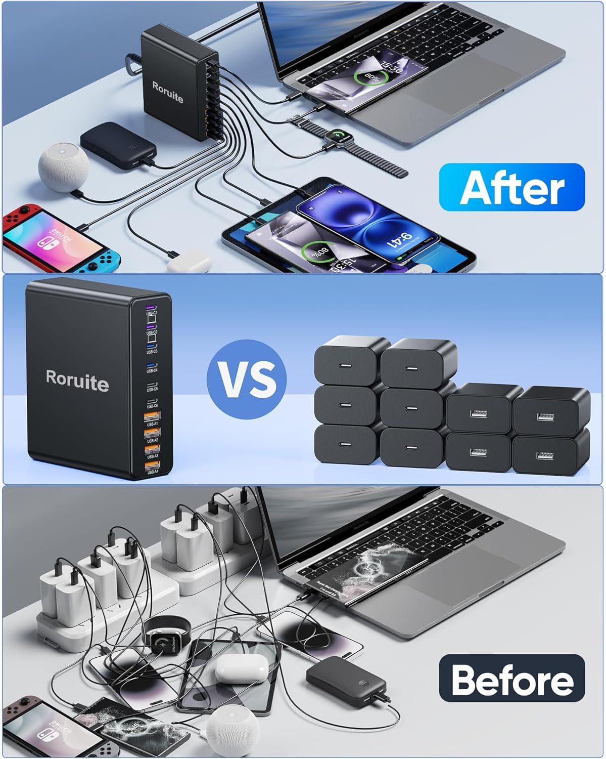 Thumbnail 6 de GaN5 120W USB Charging Station 10-Port 🔌