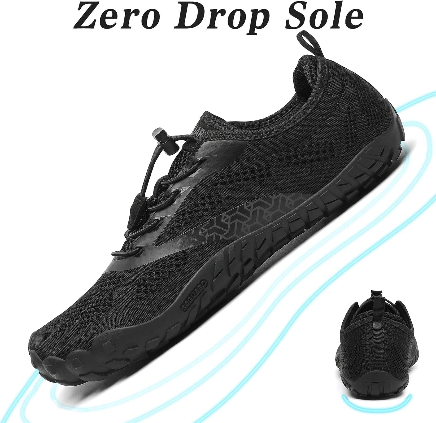 Thumbnail 4 de SAGUARO Scarpe Barefoot Minimaliste unisex per outdoor e indoor, con lacci elastici e suola zero drop