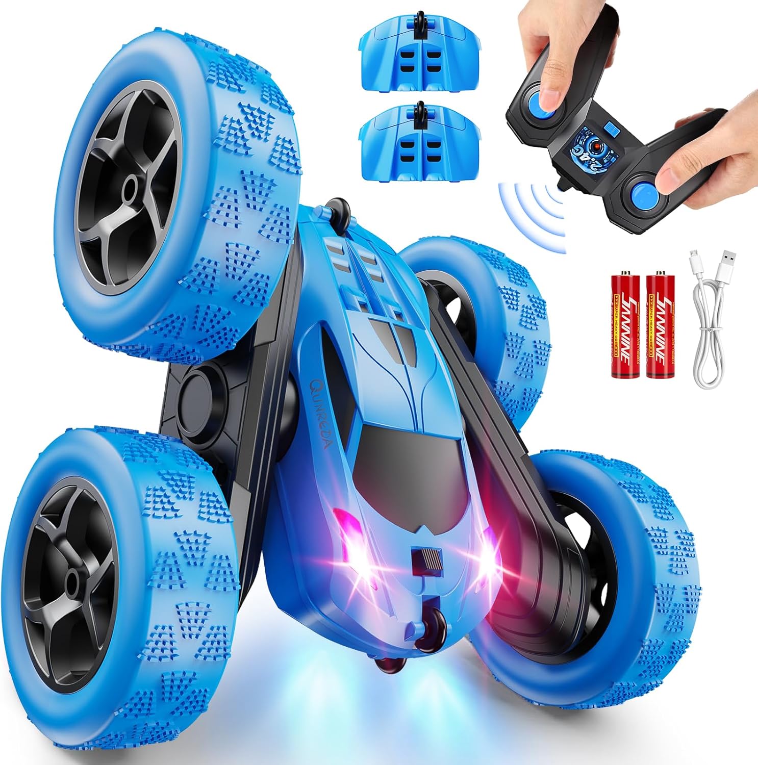 Thumbnail 6 de QUNREDA 2.4 GHz Pink Remote Control Stunt Car