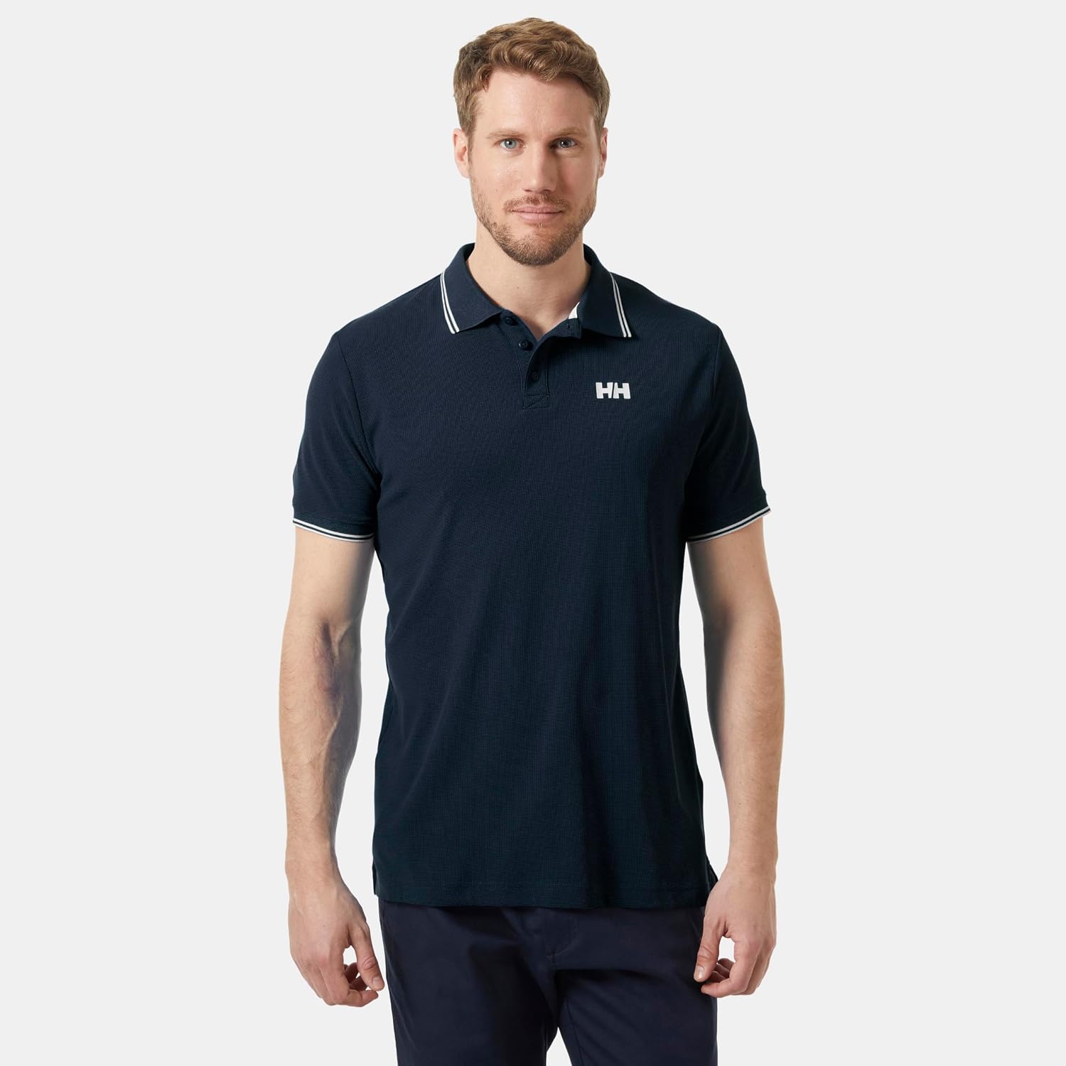 Detalle de Helly Hansen Uomo Polo Kos: stile semplice e comfort quotidiano