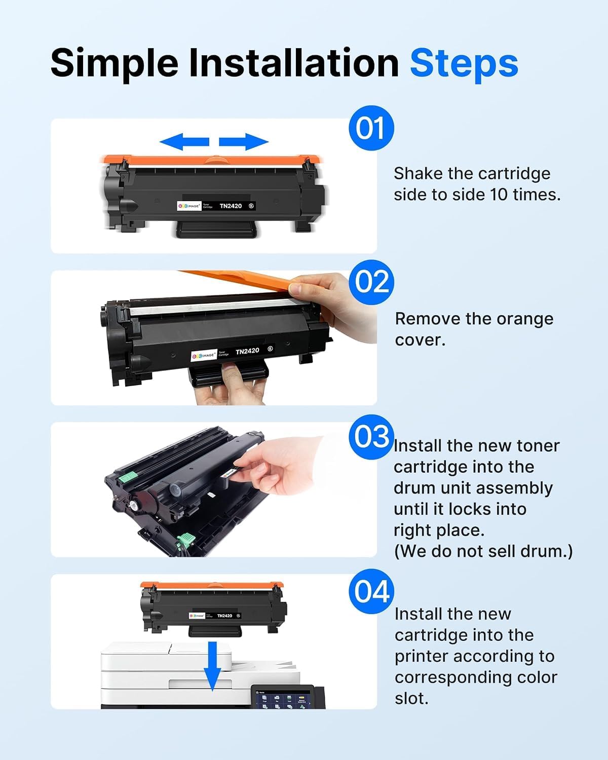 Detalle de GPC IMAGE TN2420/TN2410 confezione doppia compatibile per Brother (2-Pack nero)