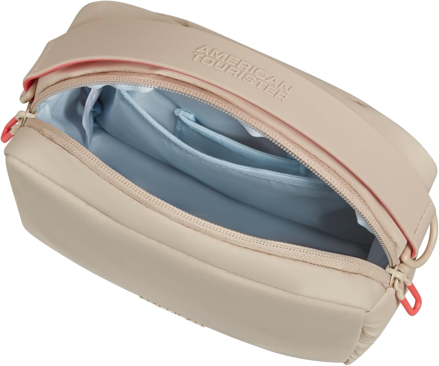 Thumbnail 5 de American Tourister Puffypop borsa a tracolla beige da 20 cm con scomparto per AirPods