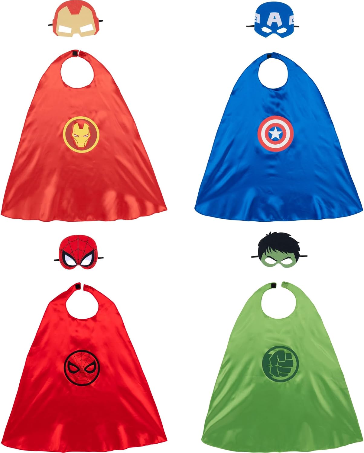 Thumbnail 1 de MARVEL JDU0122 Avengers Youth Cape Set with Four Satin Capes and Felt Masks