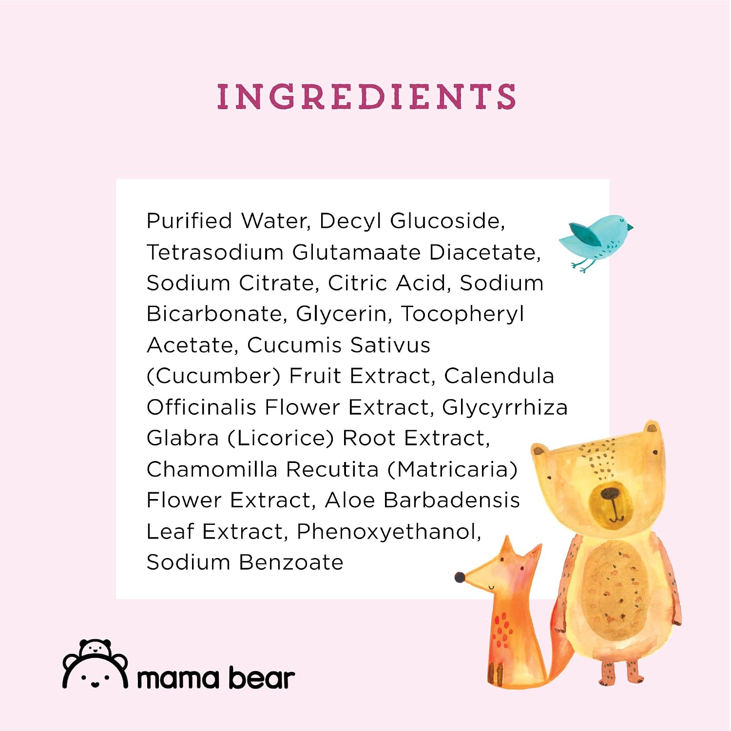 Detalle de Amazon Brand - Mama Bear 99% Water Baby Wipes, Hypoallergenic, Fragrance Free (72 Count, Pack of 6)