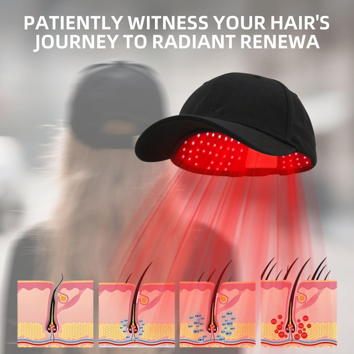 Detalle de Red Light Therapy Hat, 285g