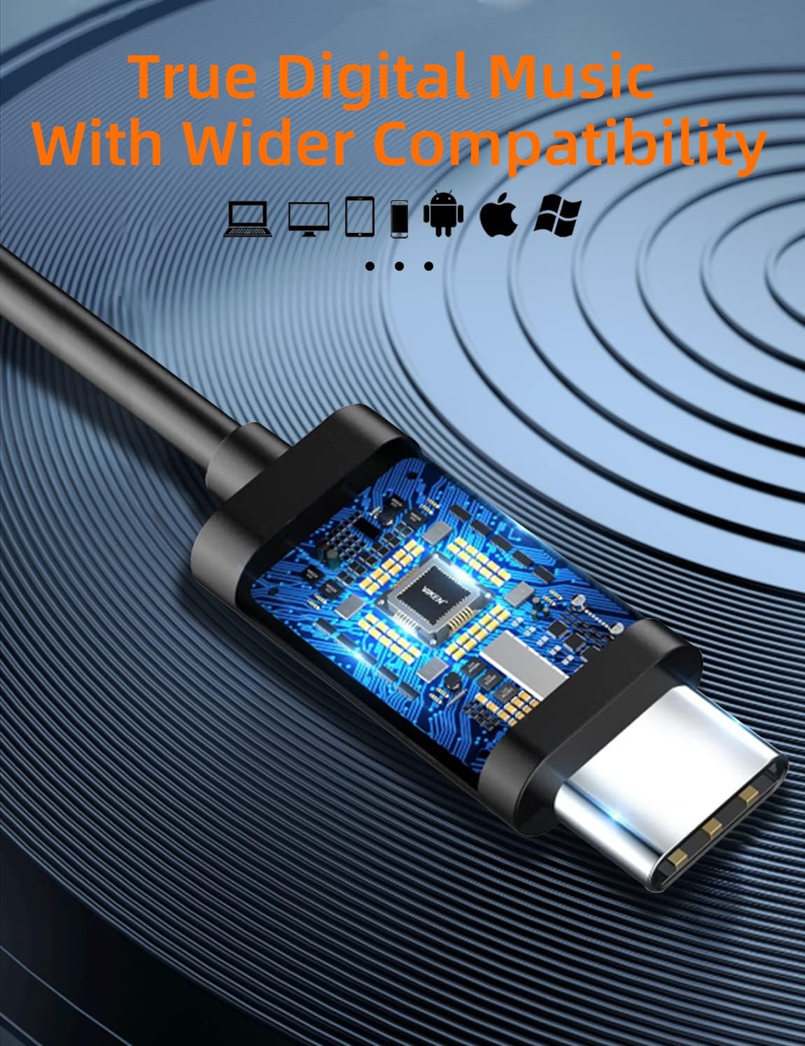 Detalle 2 de MAS CARNEY TI3 USB-C-in-earhoofdtelefoon met microfoon en volumeregeling