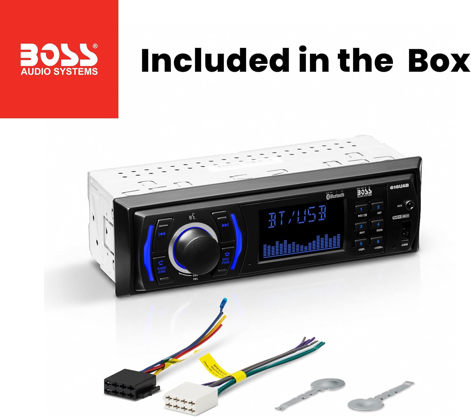 Thumbnail 5 de BOSS Audio Systems 616UAB Car Stereo with Bluetooth – Single DIN (No CD/DVD)