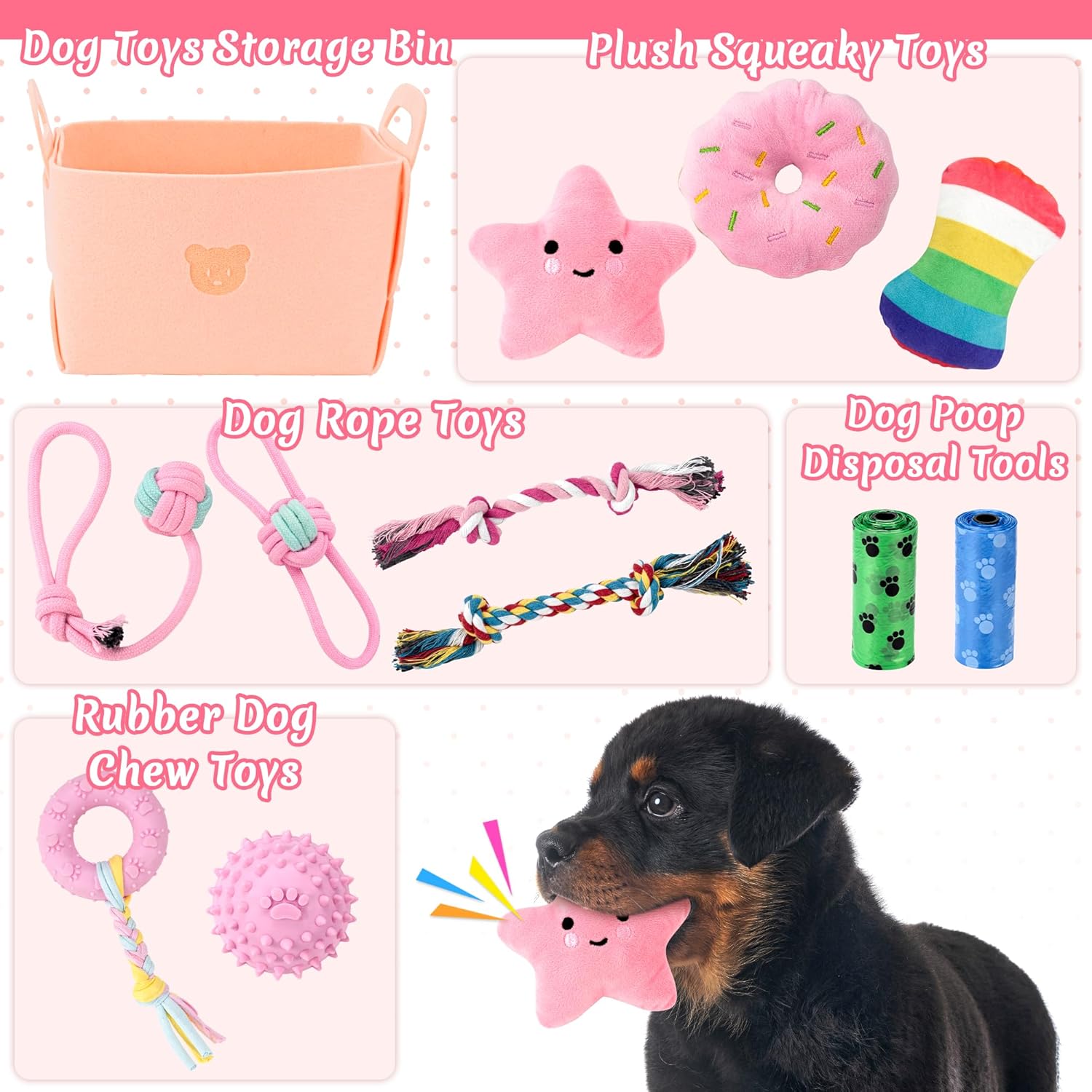 Thumbnail 1 de 12 Pack Ousiya puppy toys set
