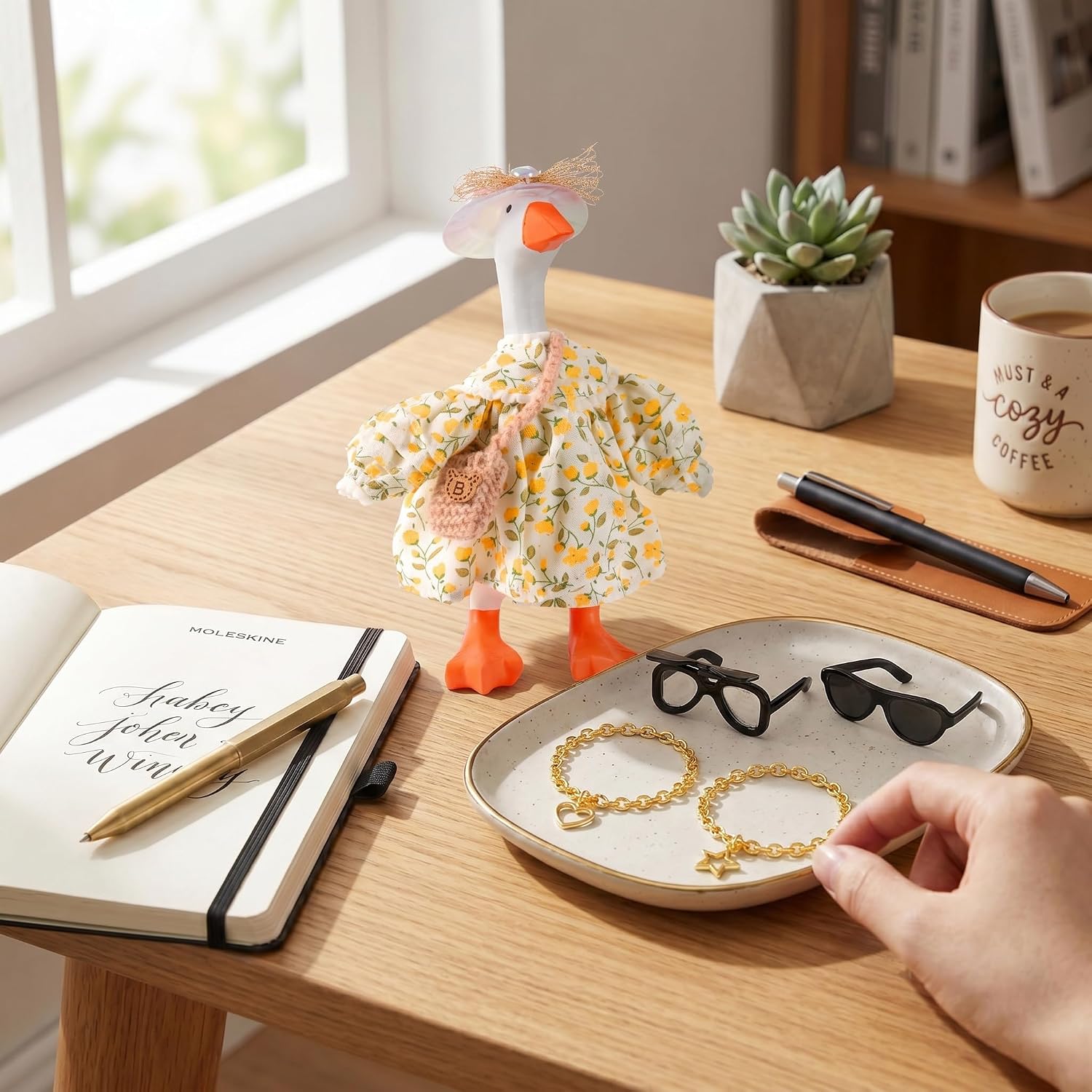 Thumbnail 6 de 7inch Desk Goose Outfits: Rustic 3-Piece Dress Gift Set for Magnetic Desk Geese
