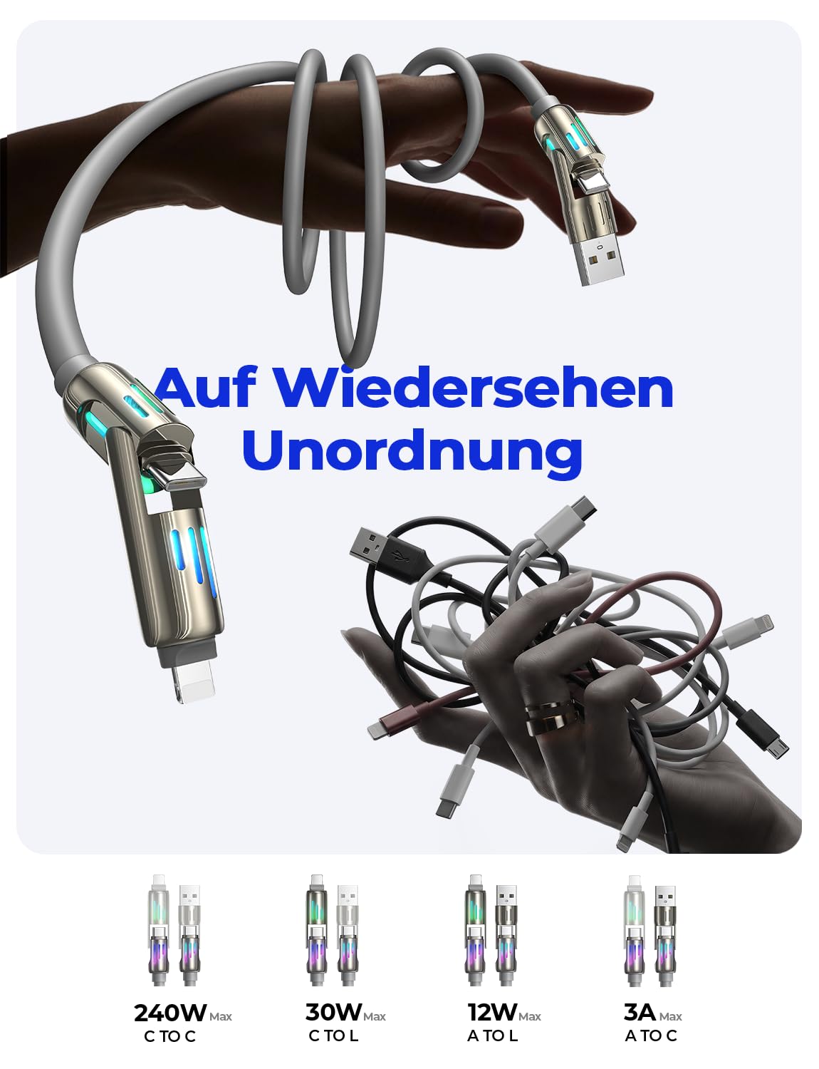Thumbnail 5 de LISEN 4 in 1 Multi Ladekabel 240W