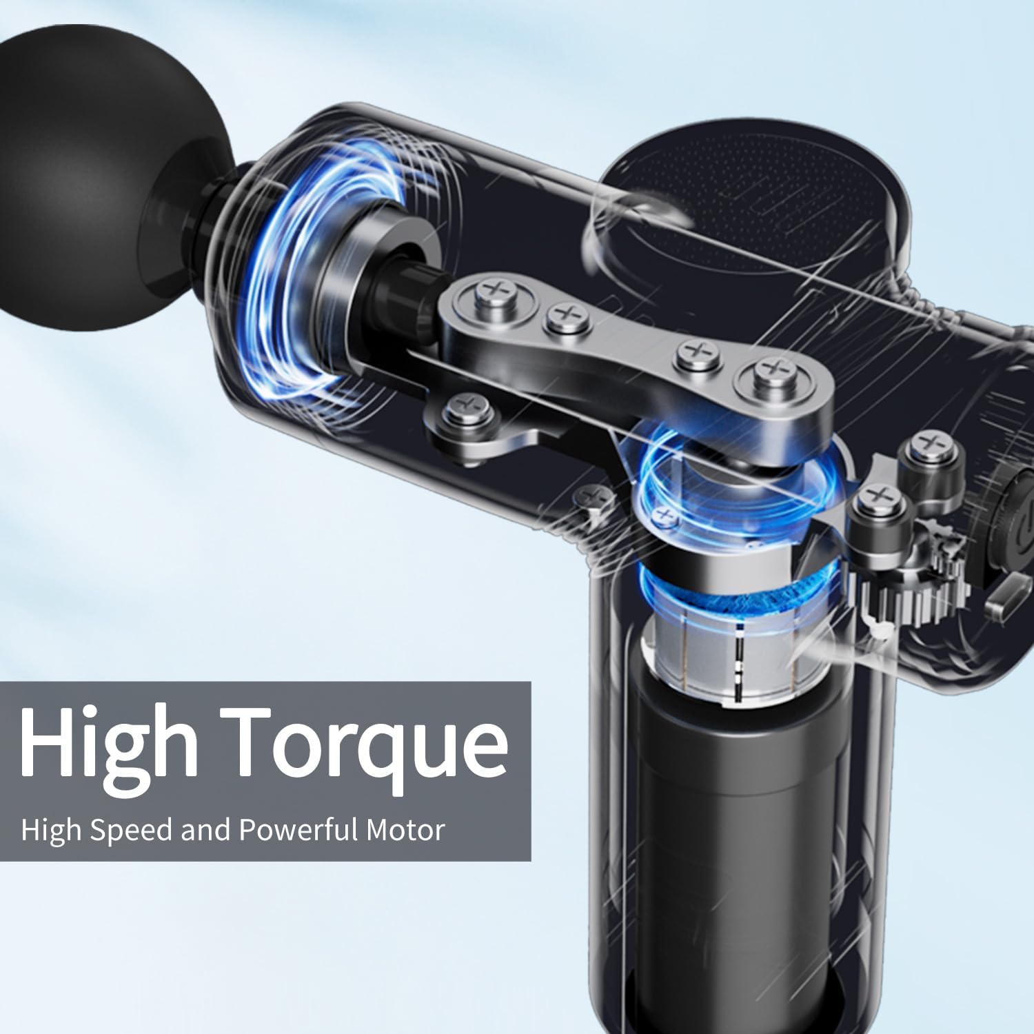 Detalle 2 de LEERCON Massage Gun 6-speed deep tissue massage 🏋