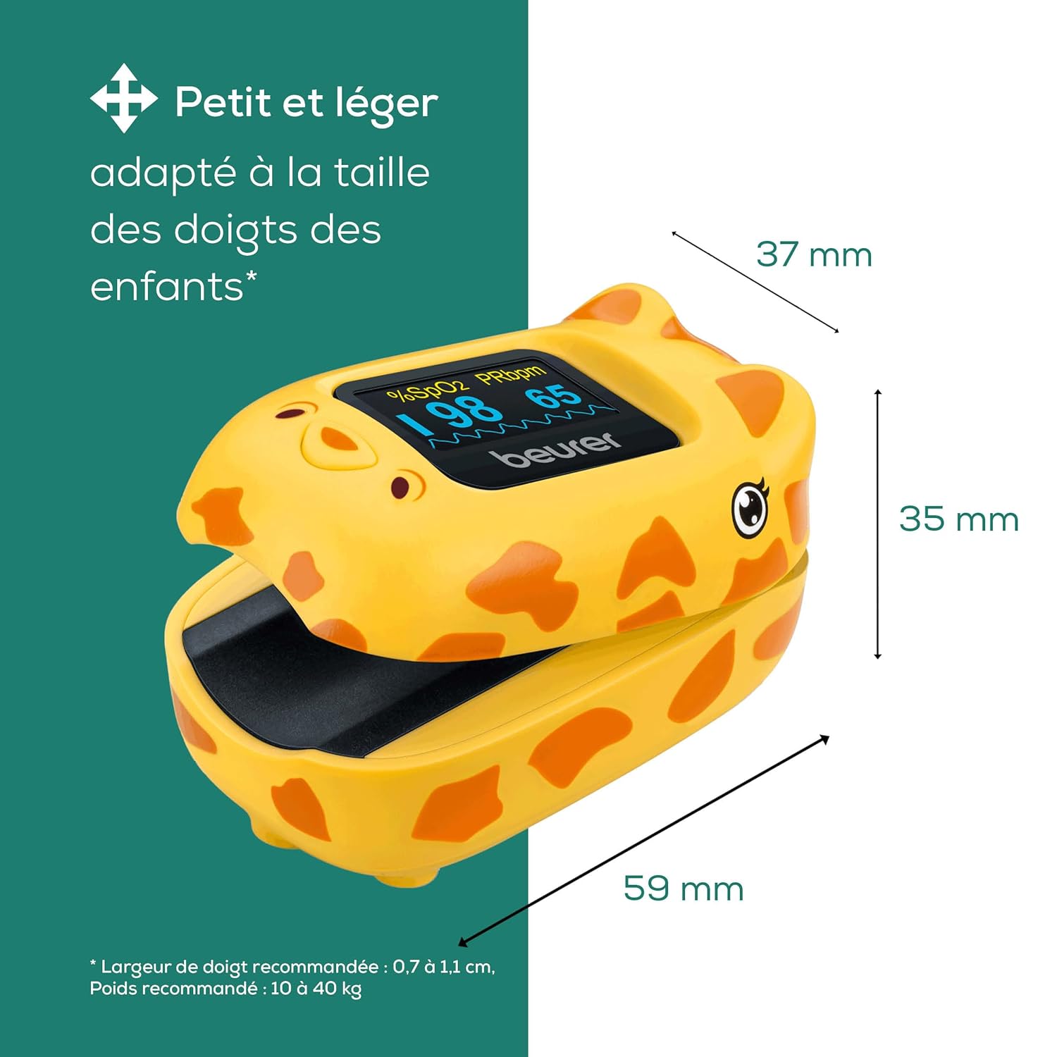 Detalle de Beurer PO 13 Kids: oxymètre de pouls digital pour enfants