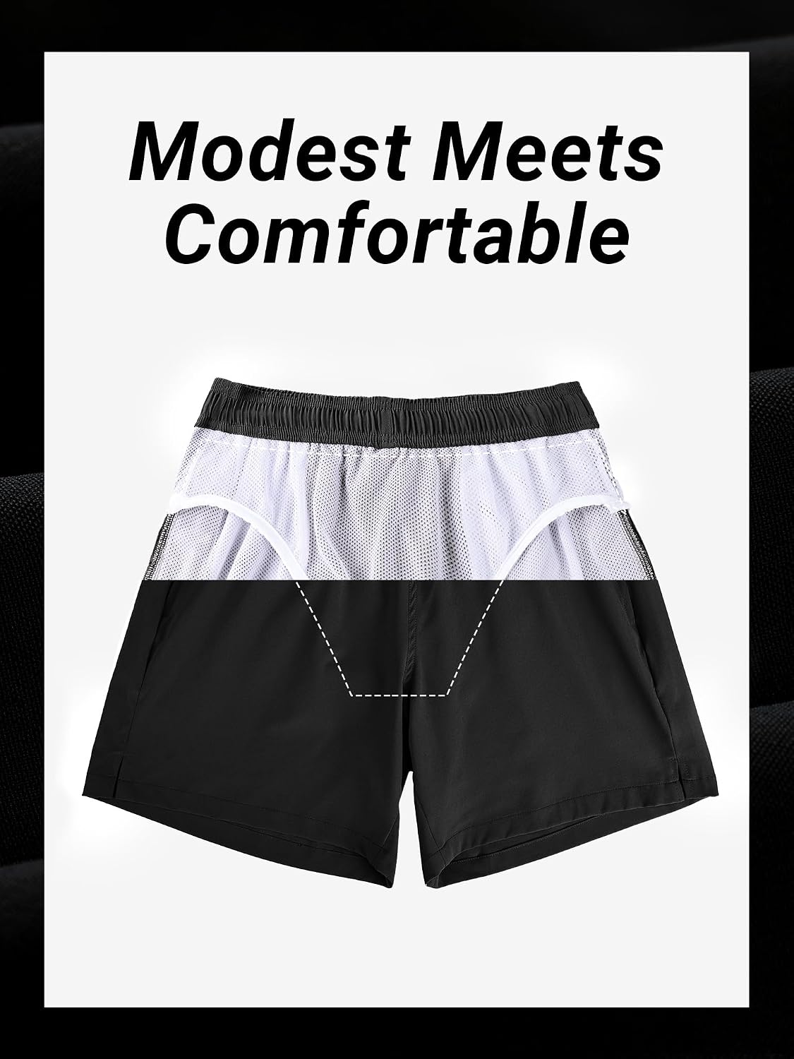 Thumbnail 4 de Arcweg Badehose Herren mit Reißverschluss Taschen, atmungsaktiv