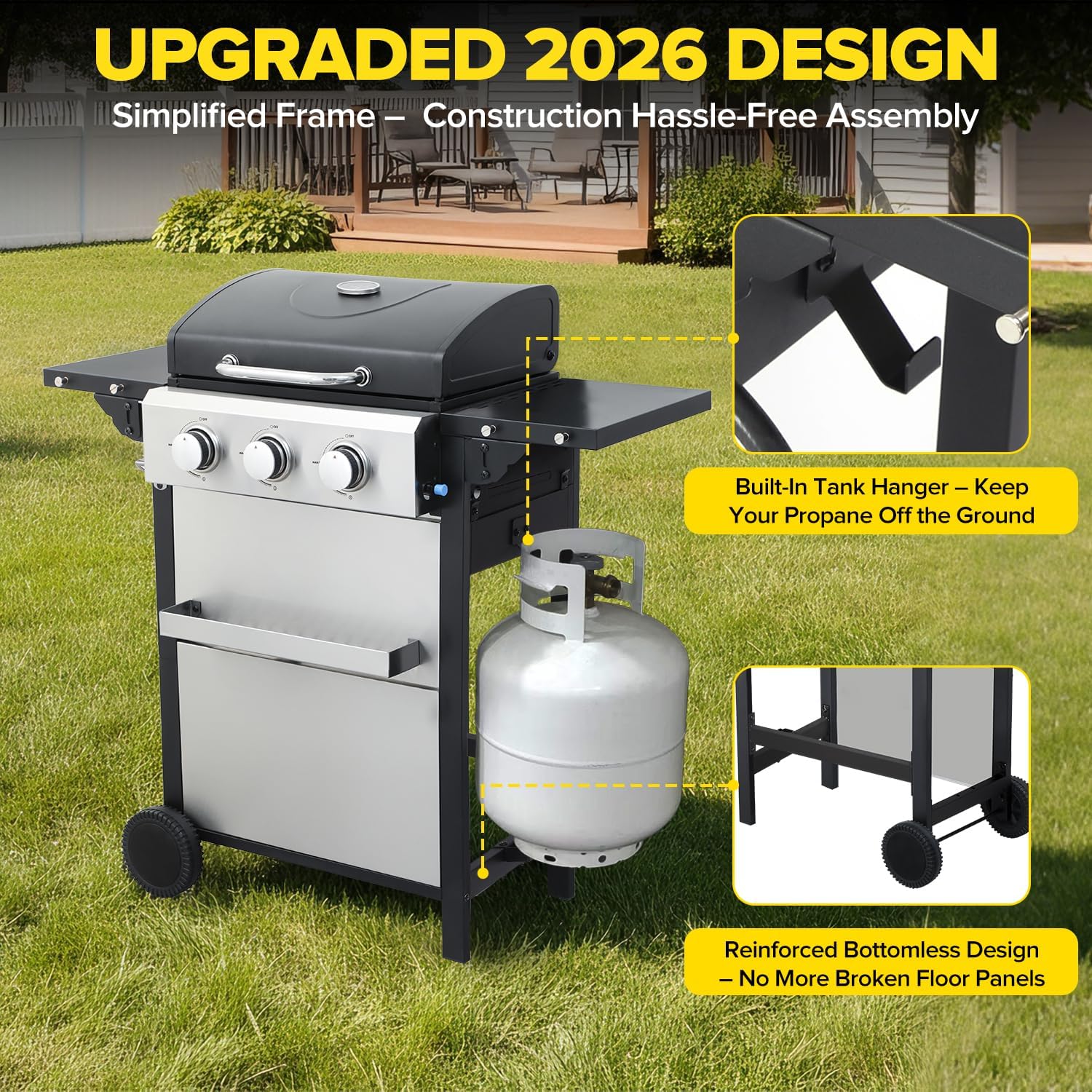 Thumbnail 6 de IdeaMaxx propane grill, 322 sq. in. cooking area
