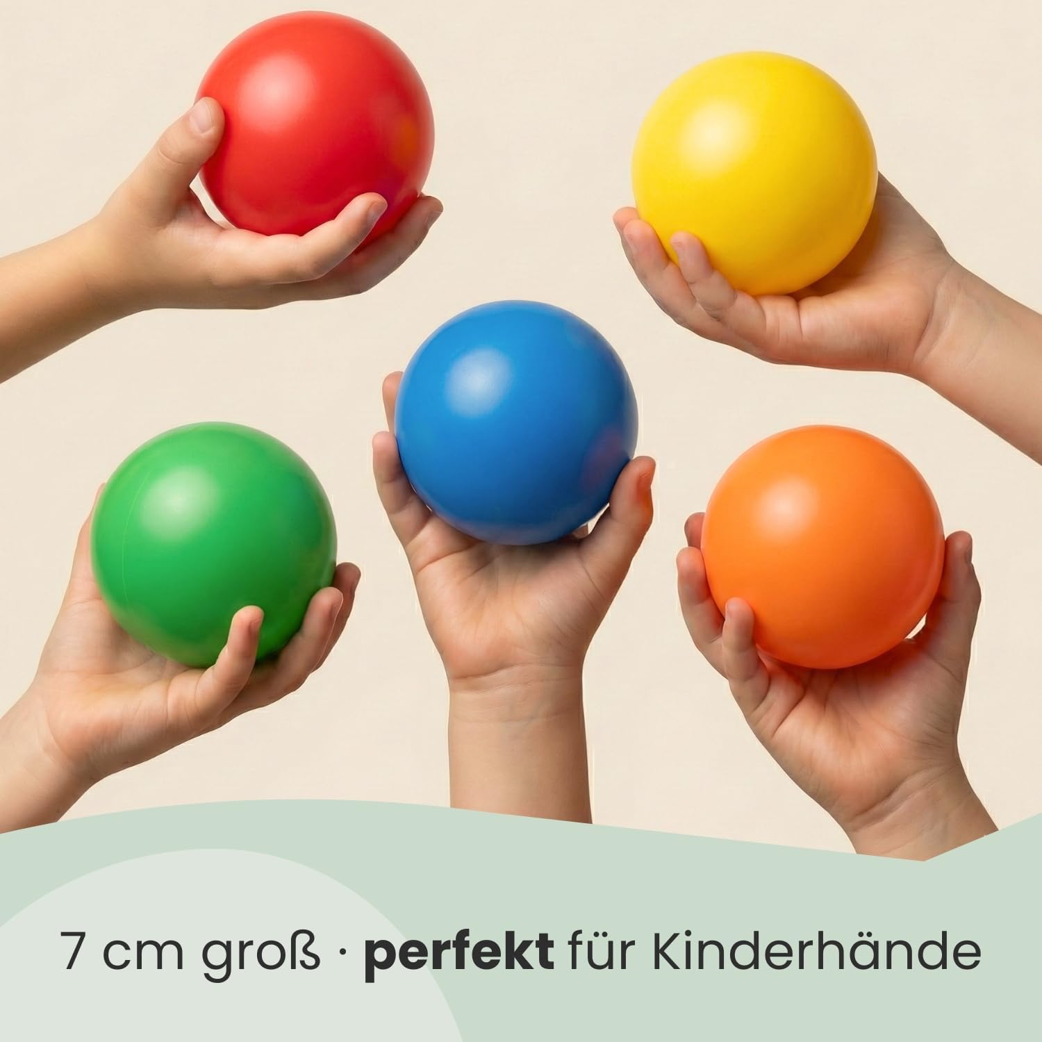 Thumbnail 3 de LittleTom 100 Bälle für Bällebad 7 cm – bunte, robuste Kunststoffbälle für Kinderzimmer, Spielzelt und Hüpfburg