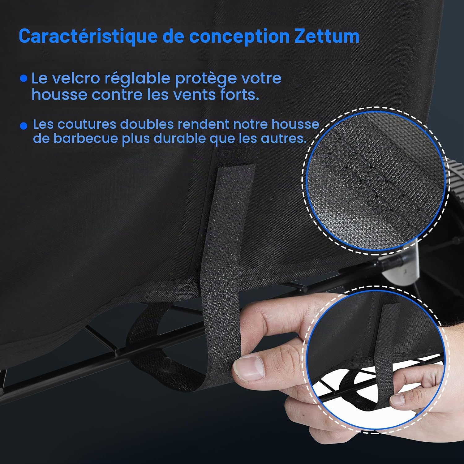 Thumbnail 6 de Zettum 7153 barbecuehoes voor Weber 67 cm, 600D Oxford-weefsel