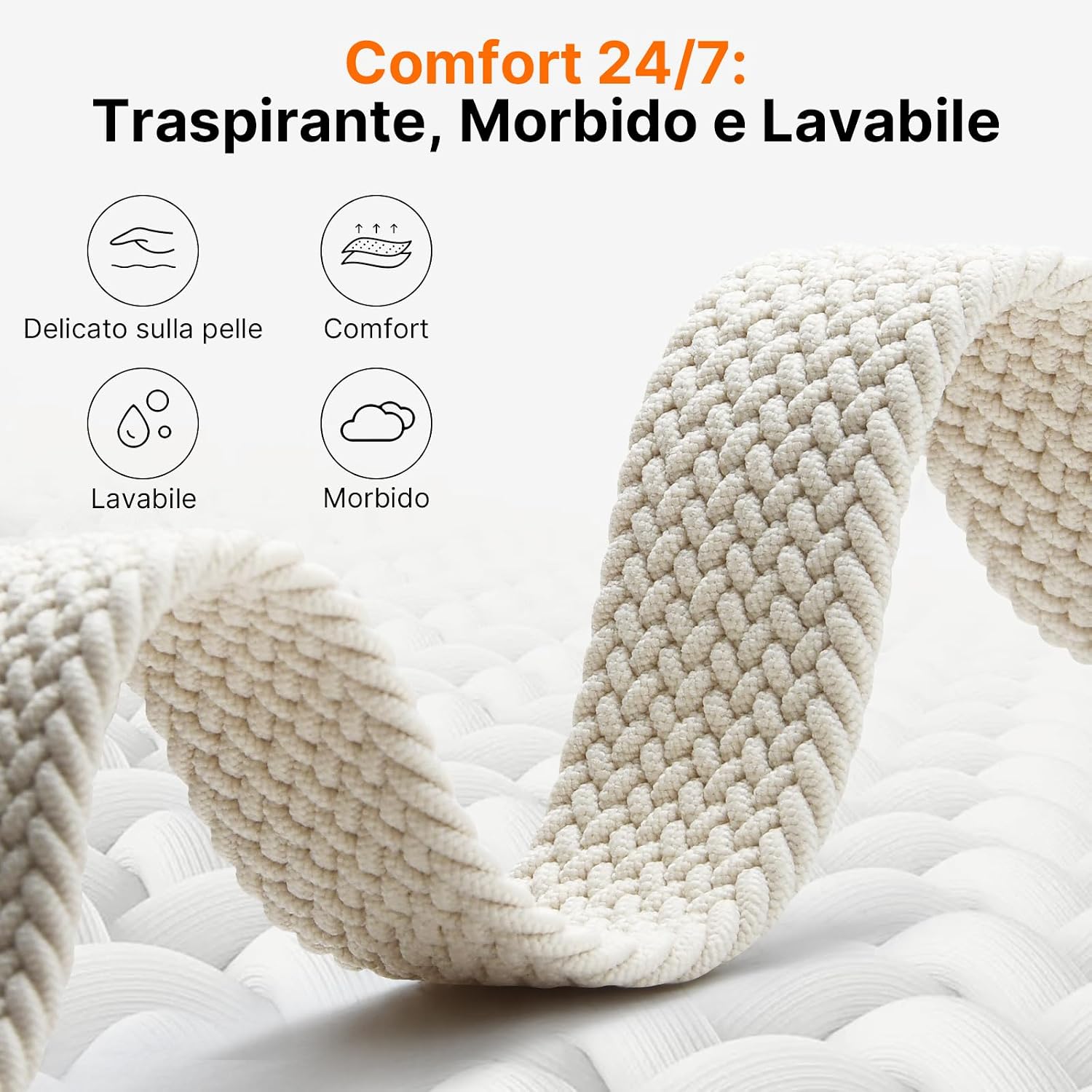 Thumbnail 2 de Fullmosa Cinturino Orologio Nylon Elastico 20mm – Compatibile con Samsung/Garmin, Chiusura Magnetica Regolabile