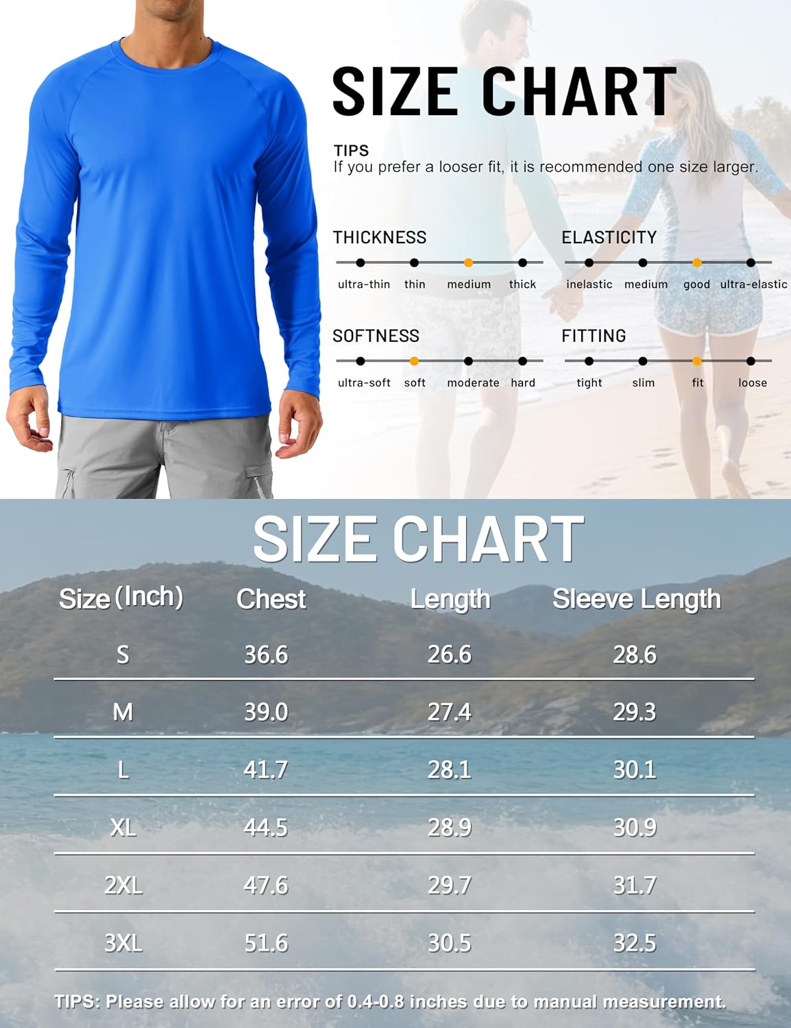 Thumbnail 6 de TACVASEN Men’s UPF 50+ long sleeve UV protection T-shirt (casual outdoor hiking)