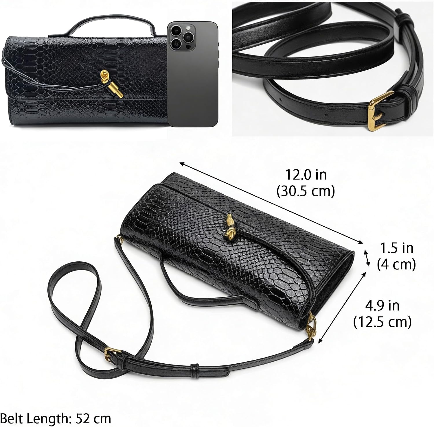 Detalle 1 de Qiannaura Clutch Purse in PU Leather