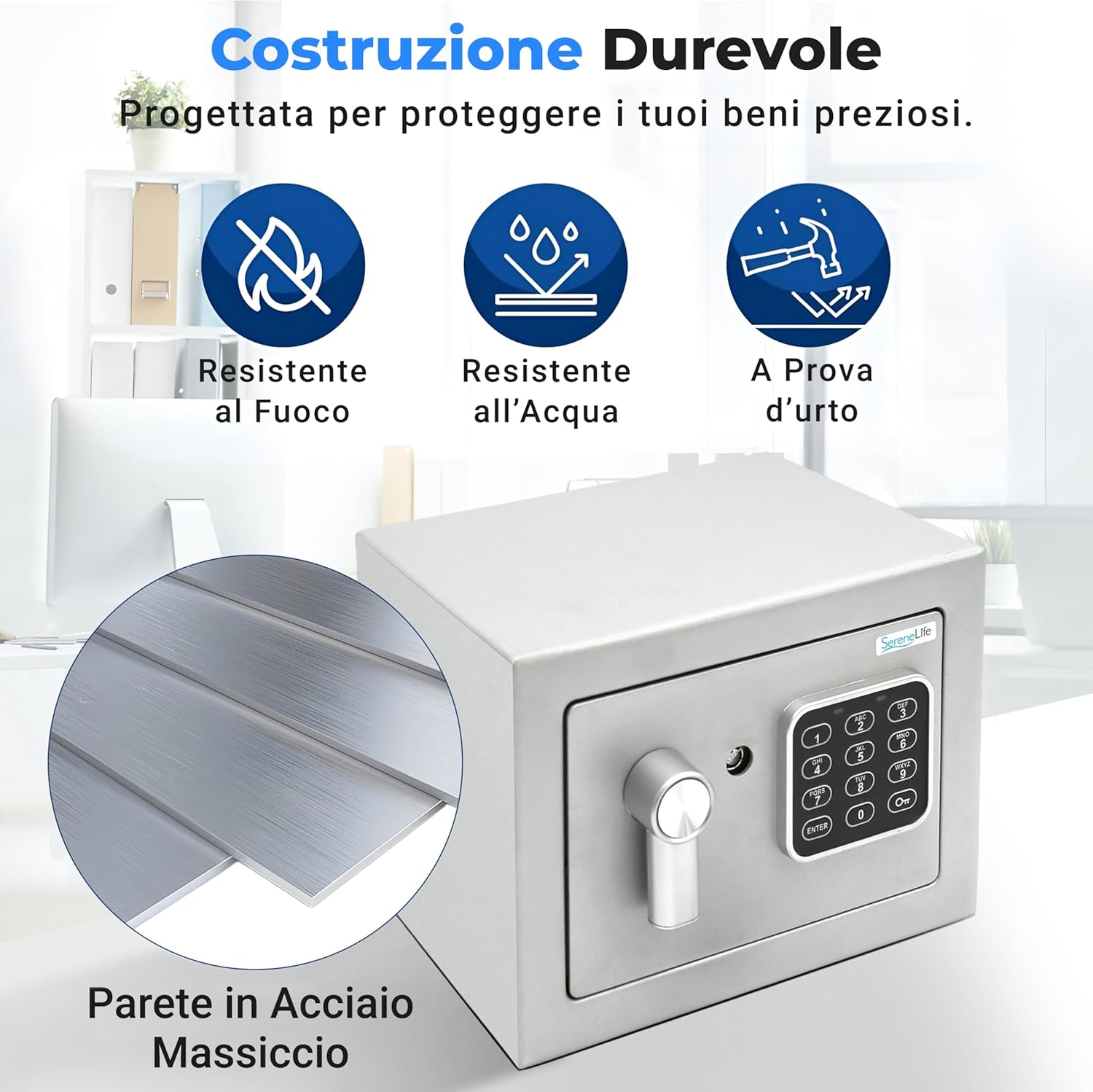 Thumbnail 3 de SereneLife Cassaforte Digitale Piccola 23x17 cm