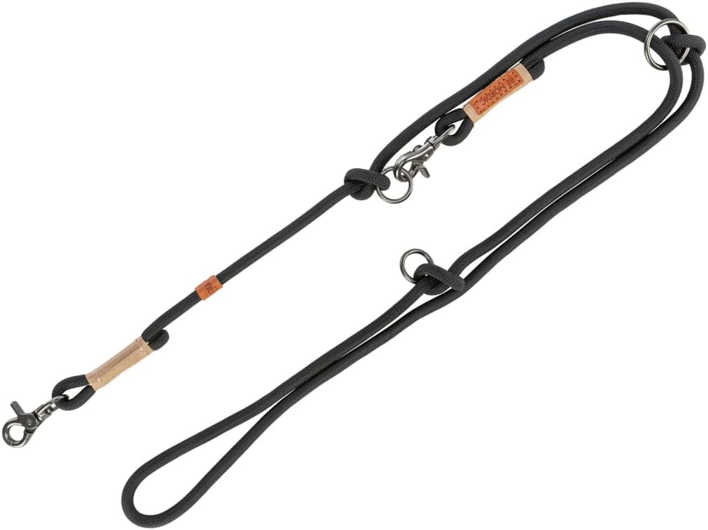 Detalle de TRIXIE BE NORDIC V-Leine S–M, 2,00 m, ø 8 mm – schwarz/sand