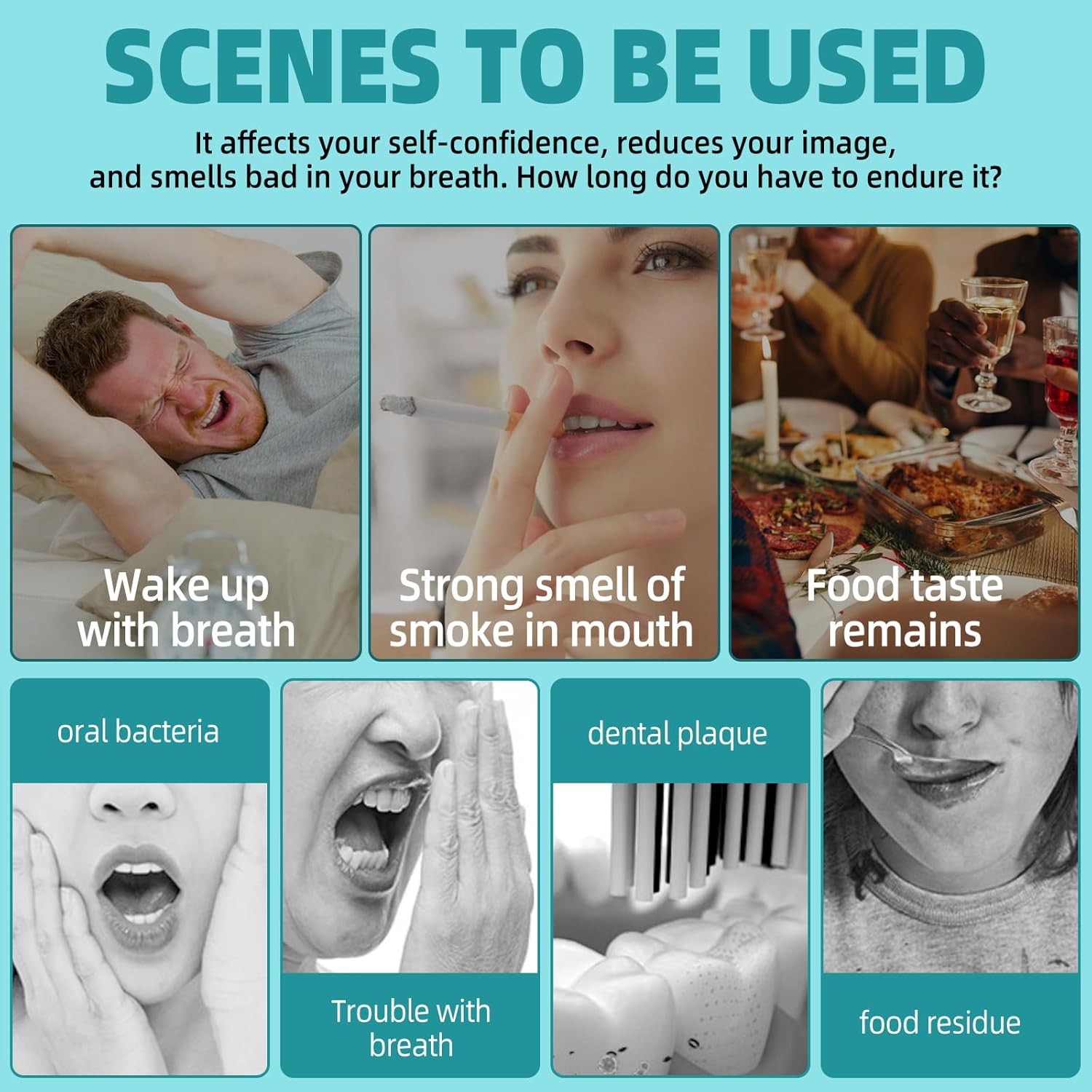 Thumbnail 3 de Bain de bouche huile de noix de coco avec gratte-langue Mint Oil Pulling (lot de 1, 237 ml)