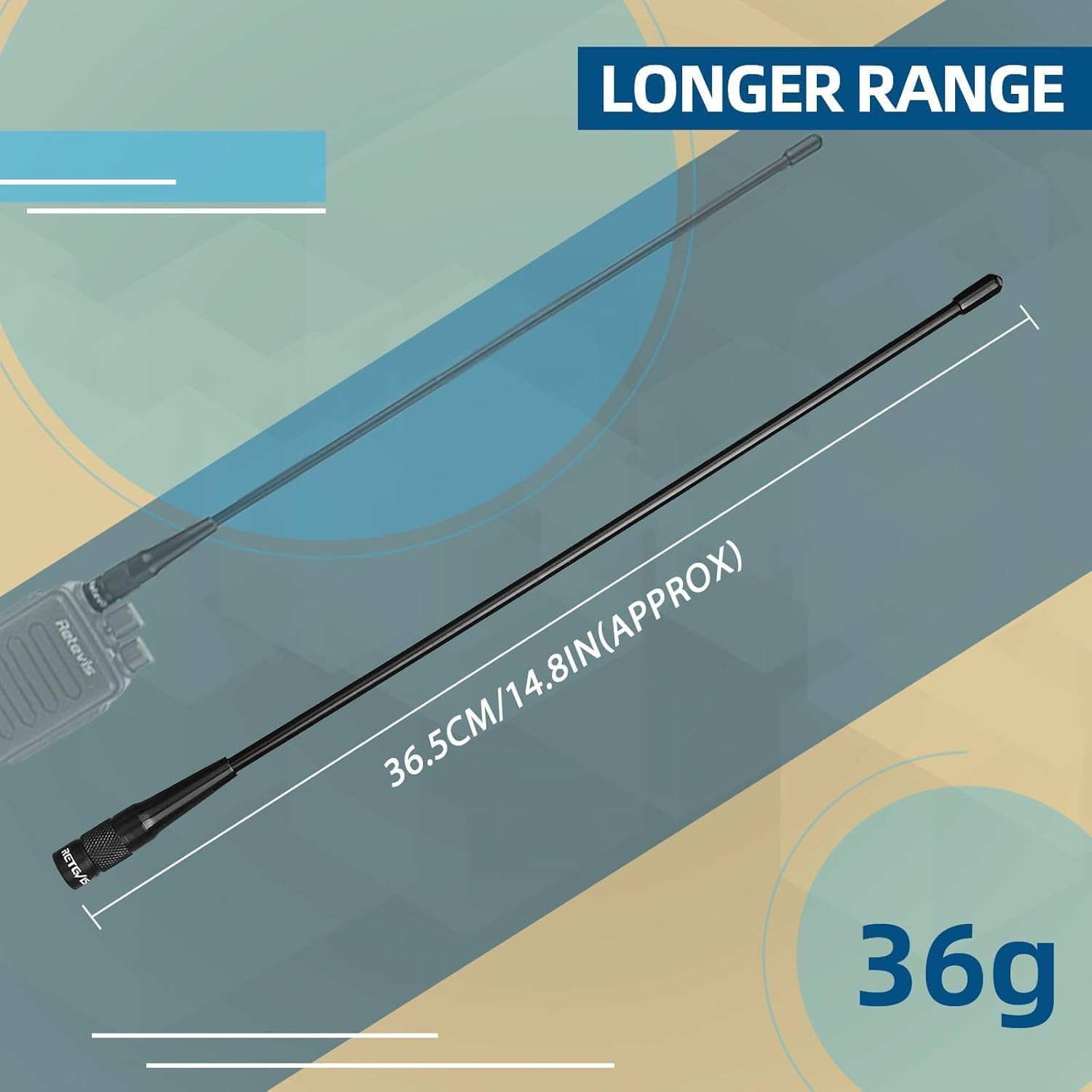 Thumbnail 4 de Retevis RHD771 Dual‑band SMA‑M antenna 1 pc